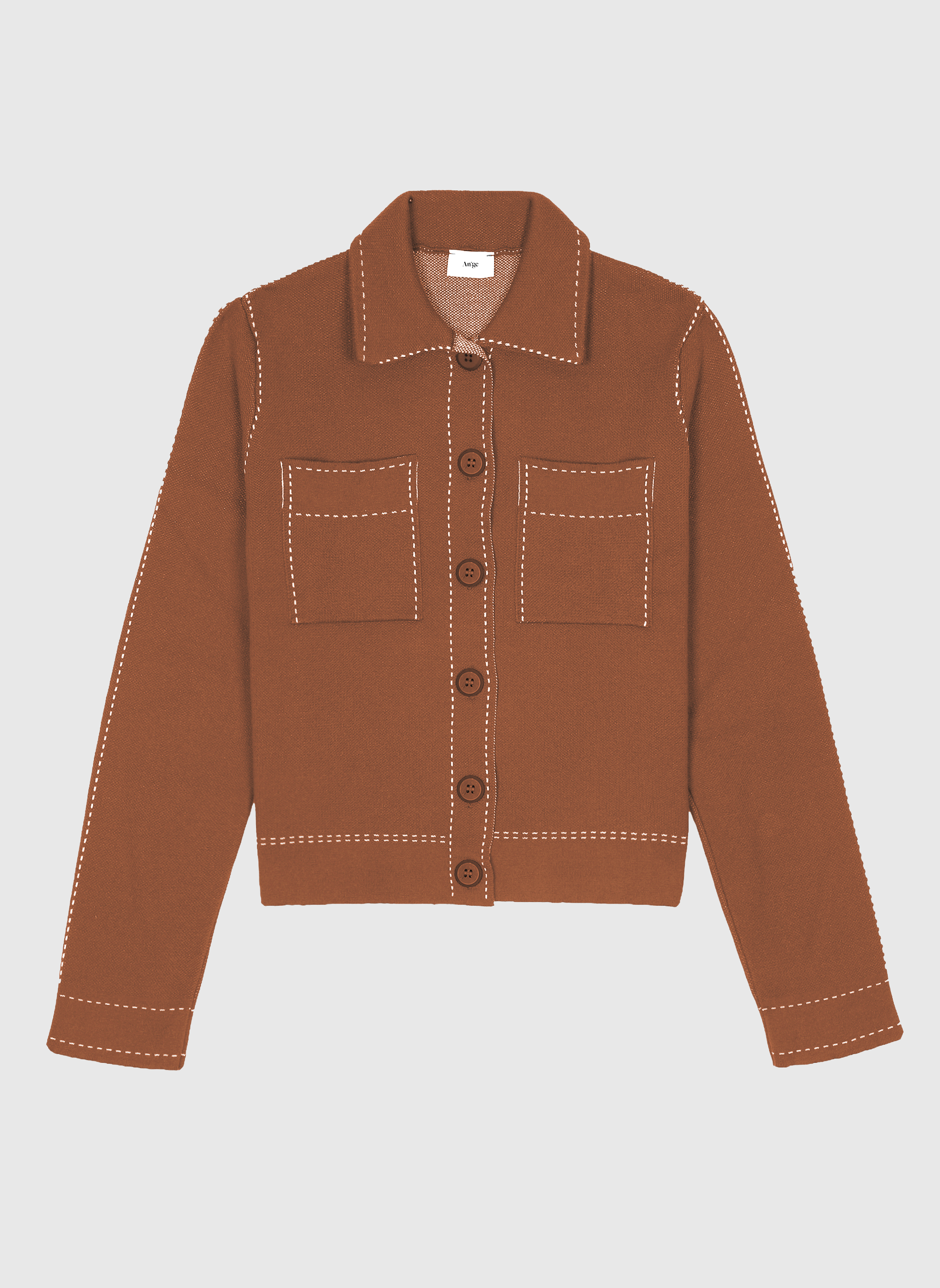 GILET LECLINT marron