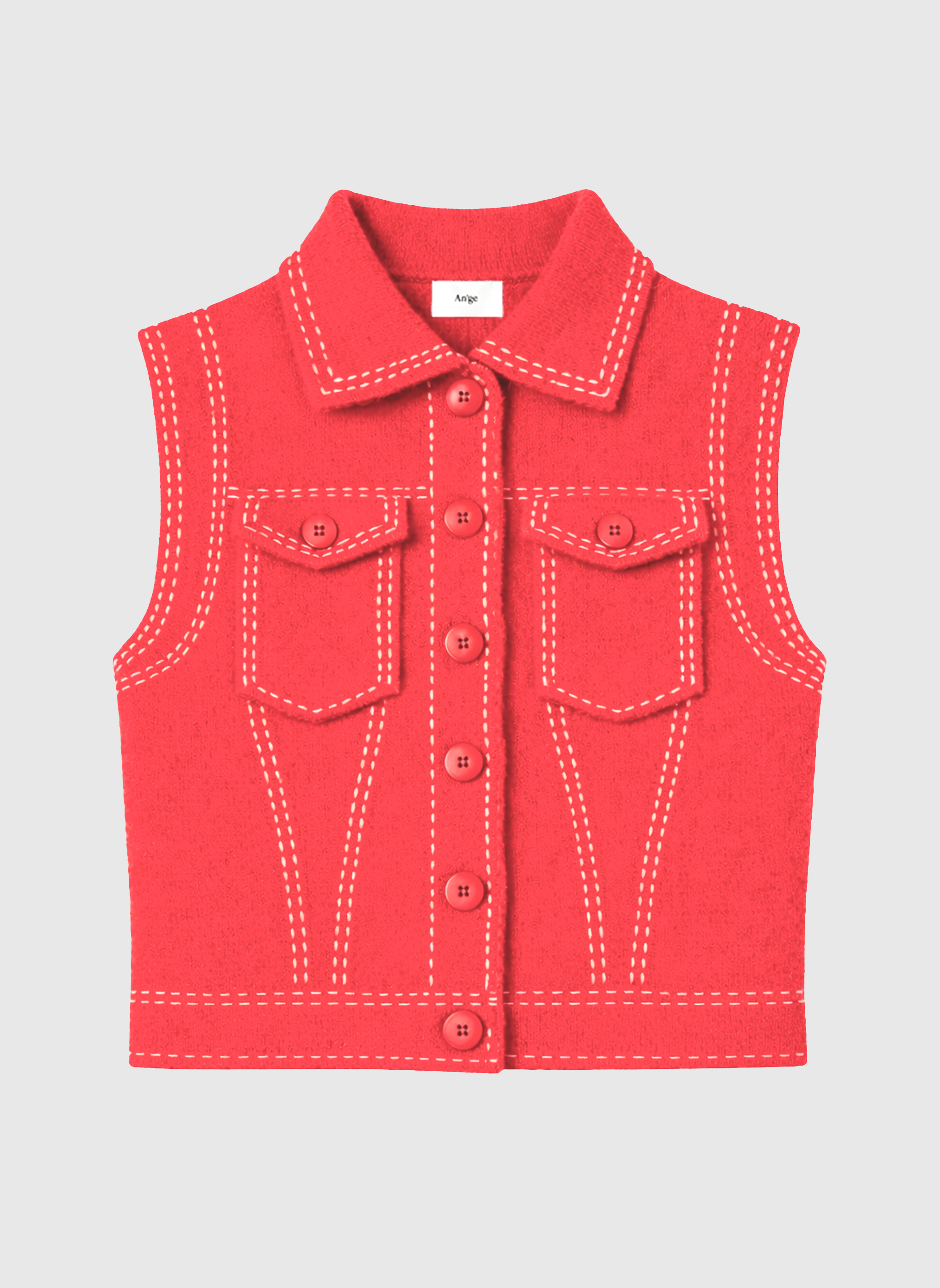 GILET LEWAYNE coquelicot