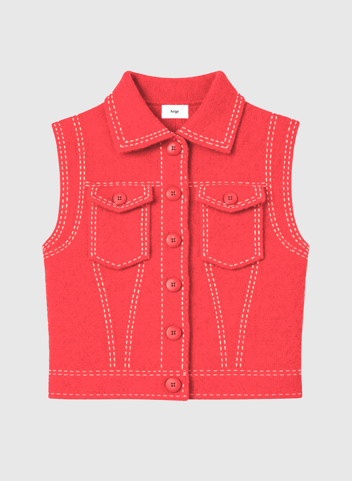GILET LEWAYNE coquelicot
