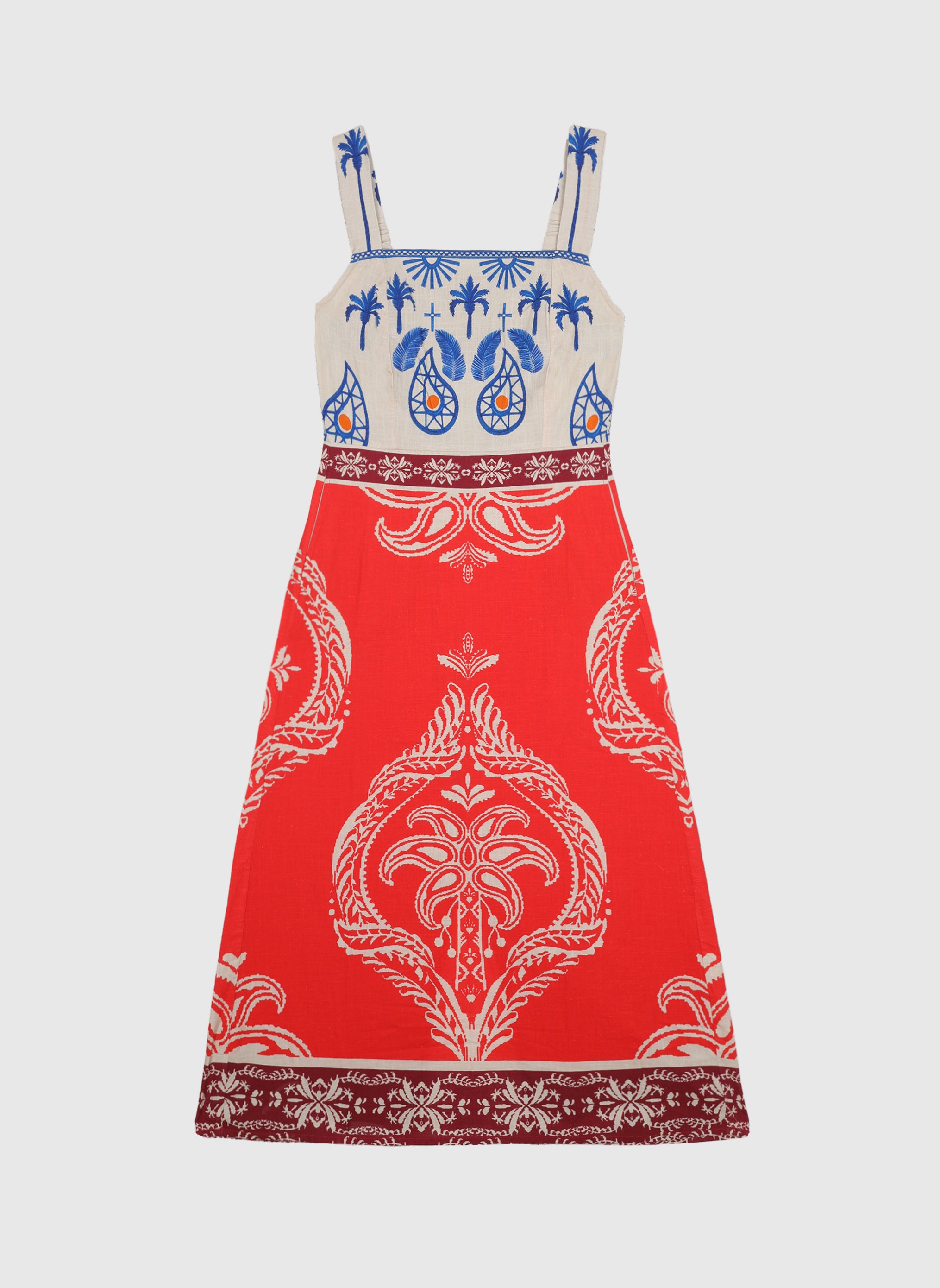 ROBE MIDI OLENIE tivoli rouge