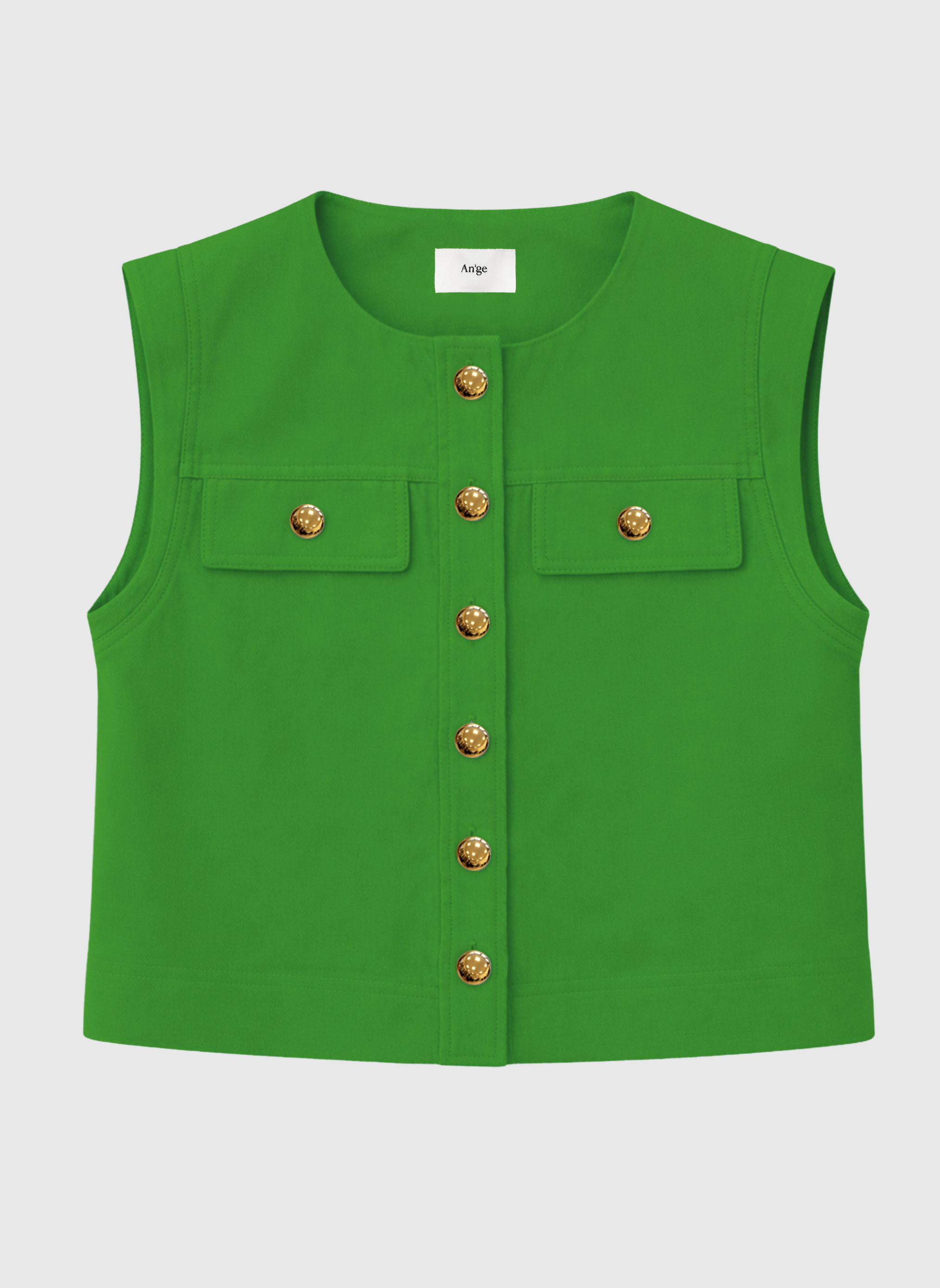 VESTE SANS MANCHES ZELIA pomme