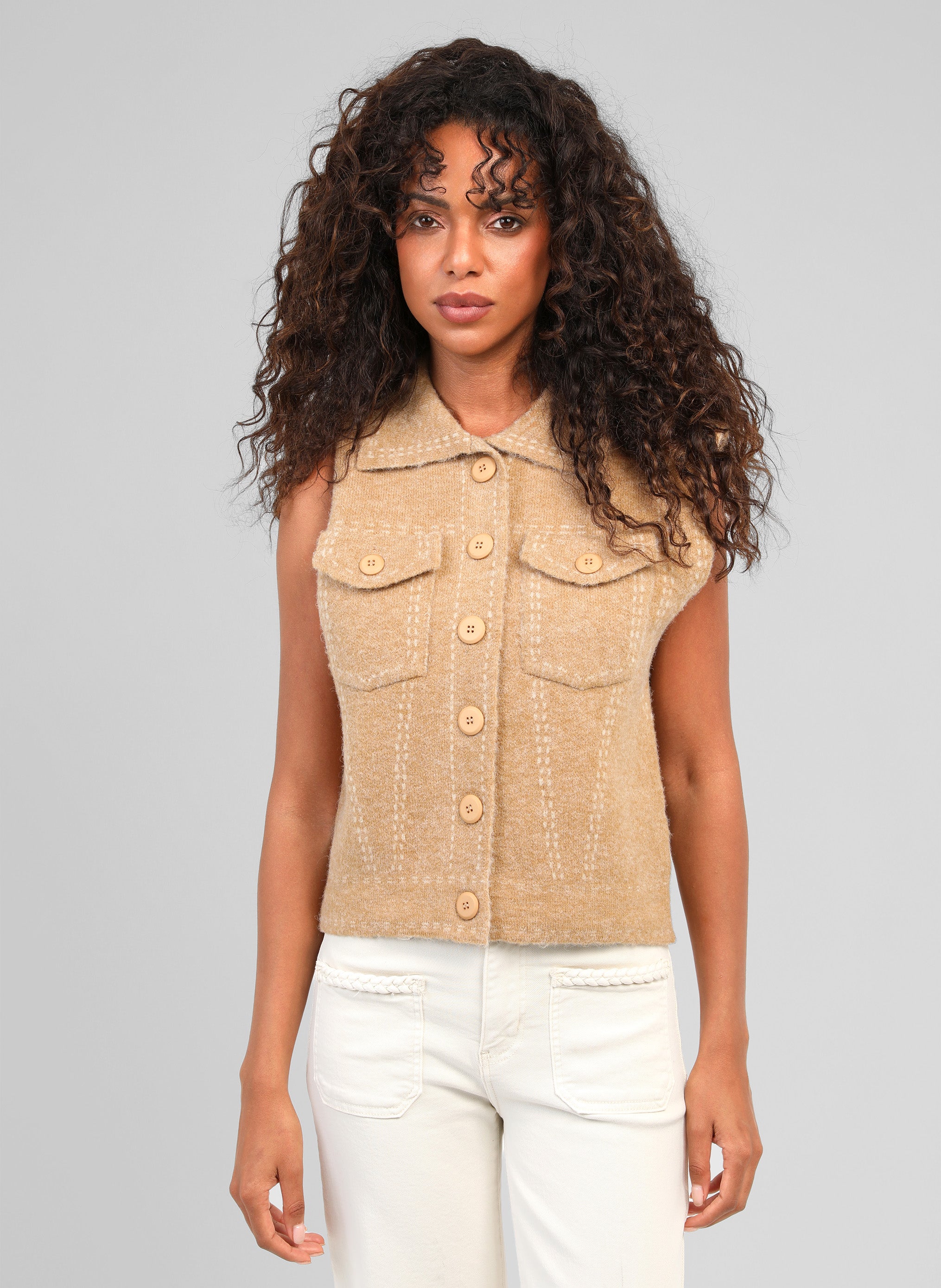 GILET LEWAYNE biscuit