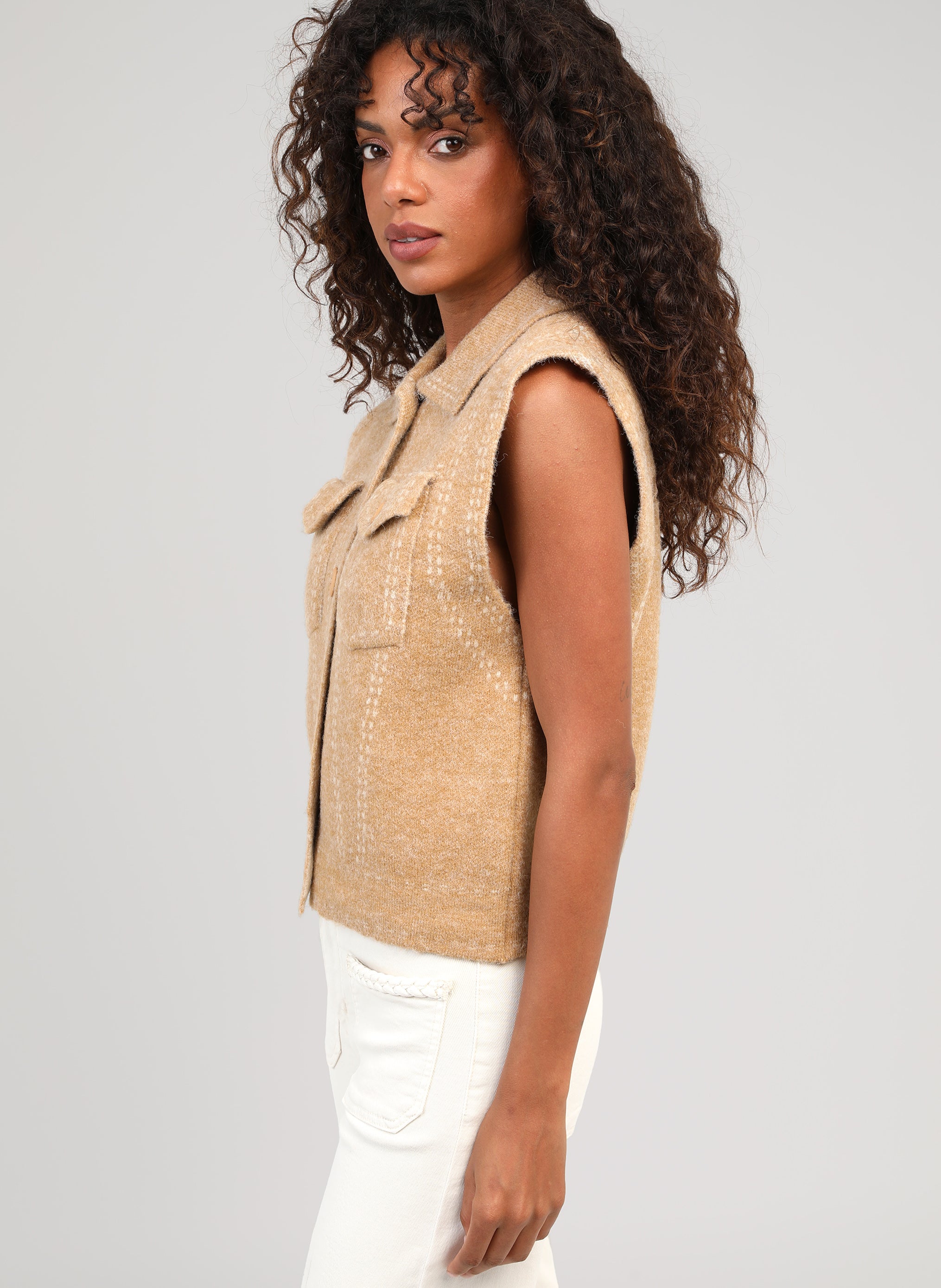 GILET LEWAYNE biscuit