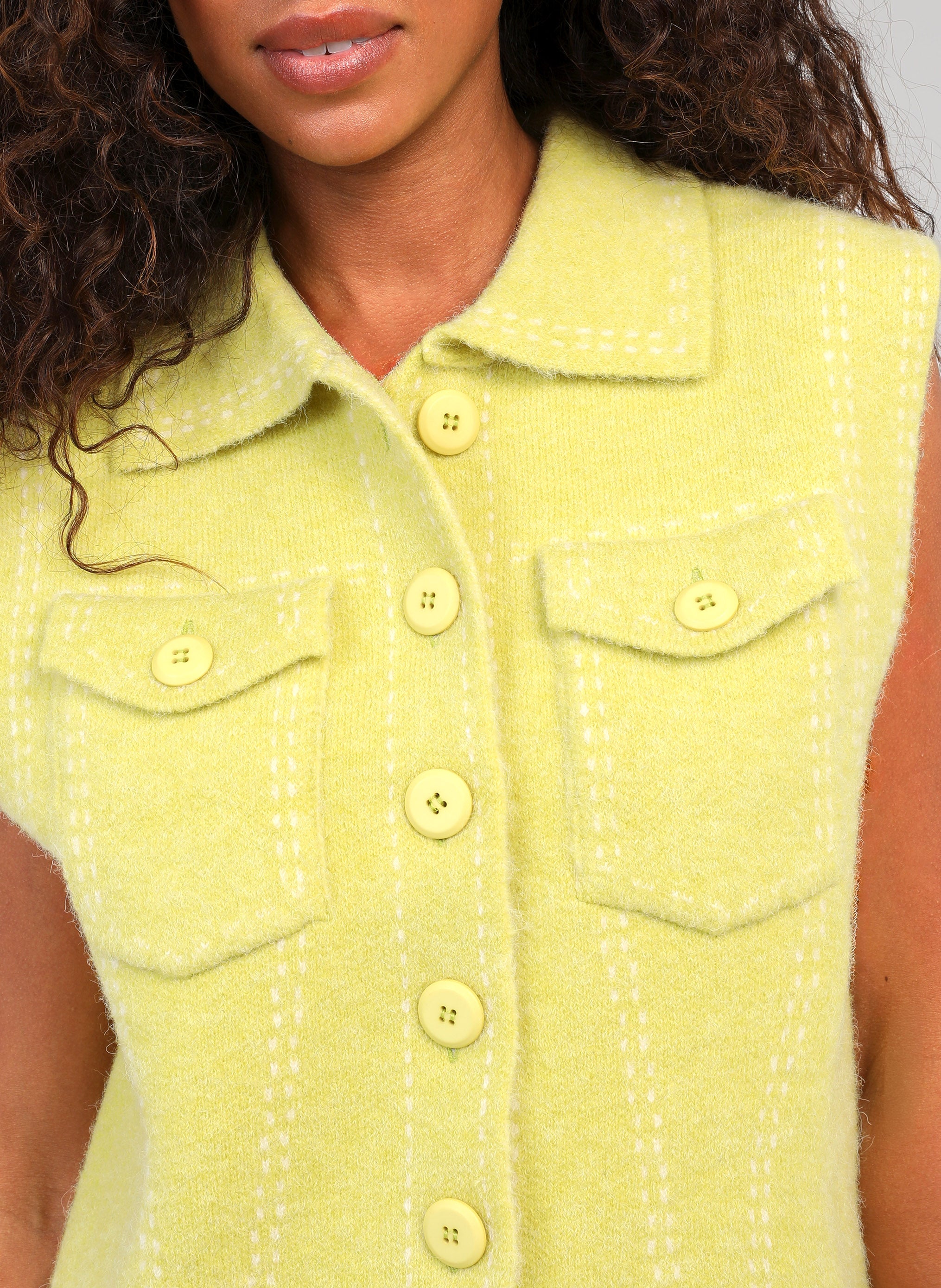 LEWAYNE VEST, lemon