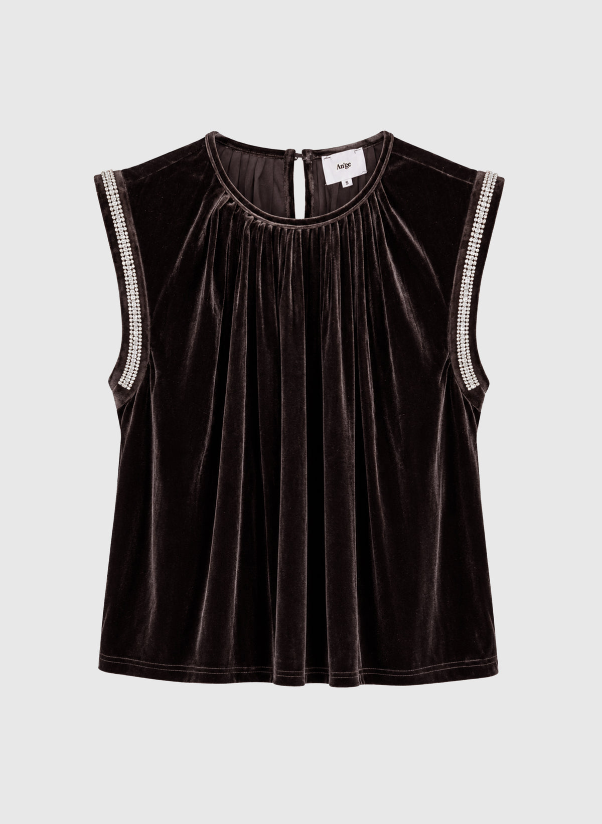 CAMISETA SIN MANGAS AMELINA marrón