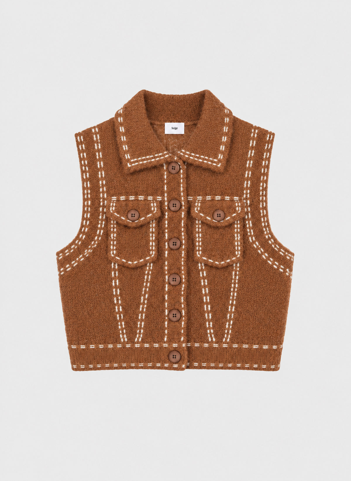 GILET LEWAYNE marron