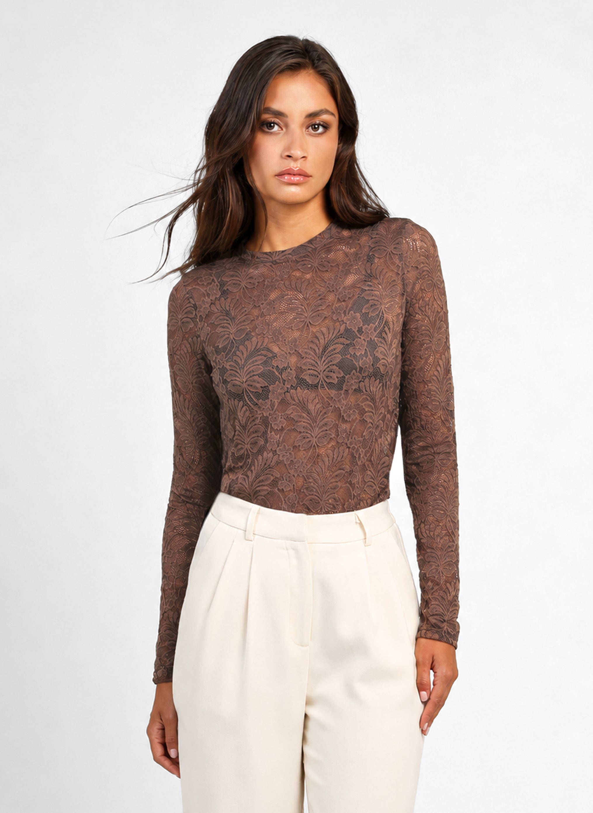 TEE-SHIRT ALEZANA marron