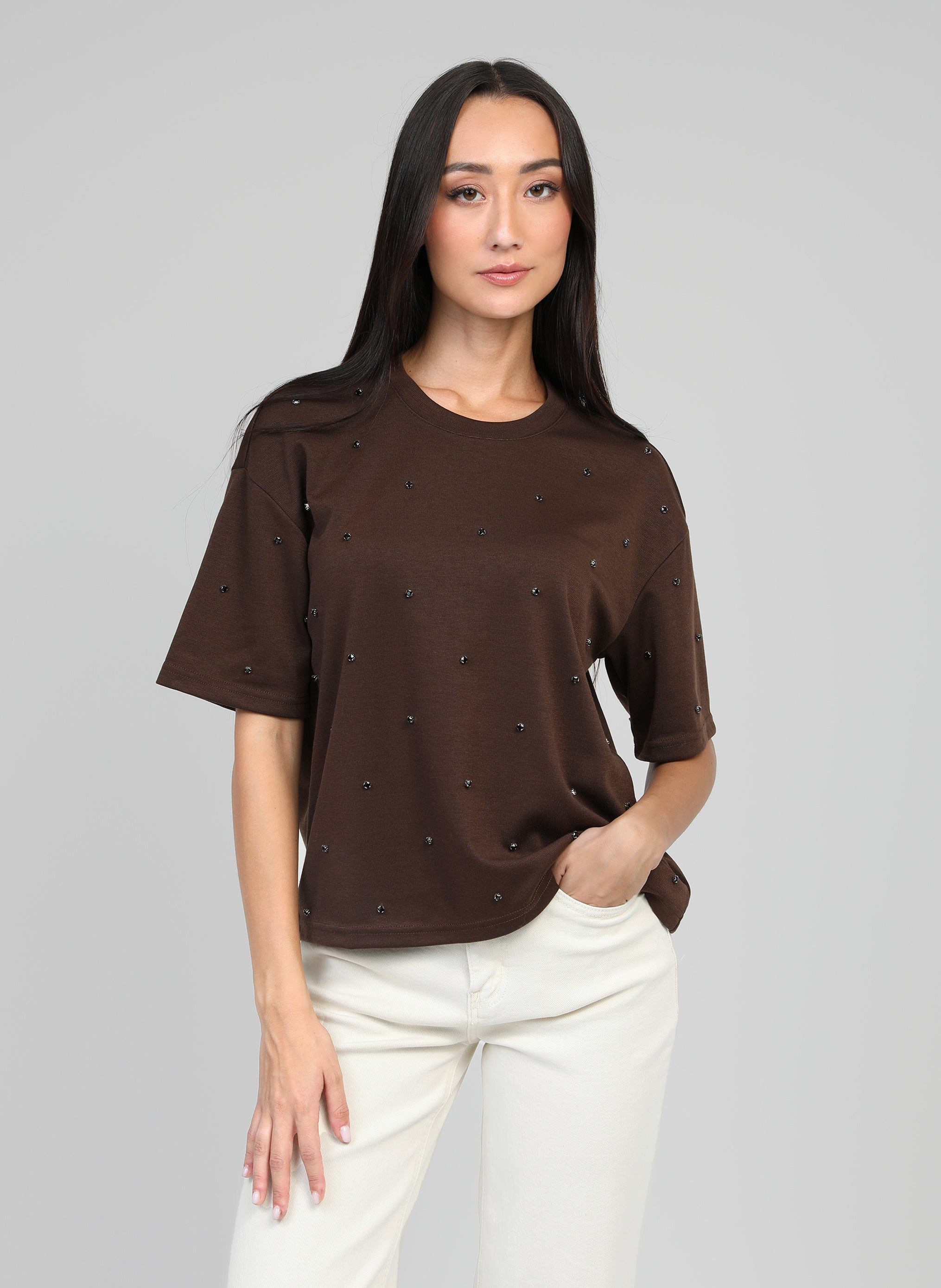 T-SHIRT ALIARA brown