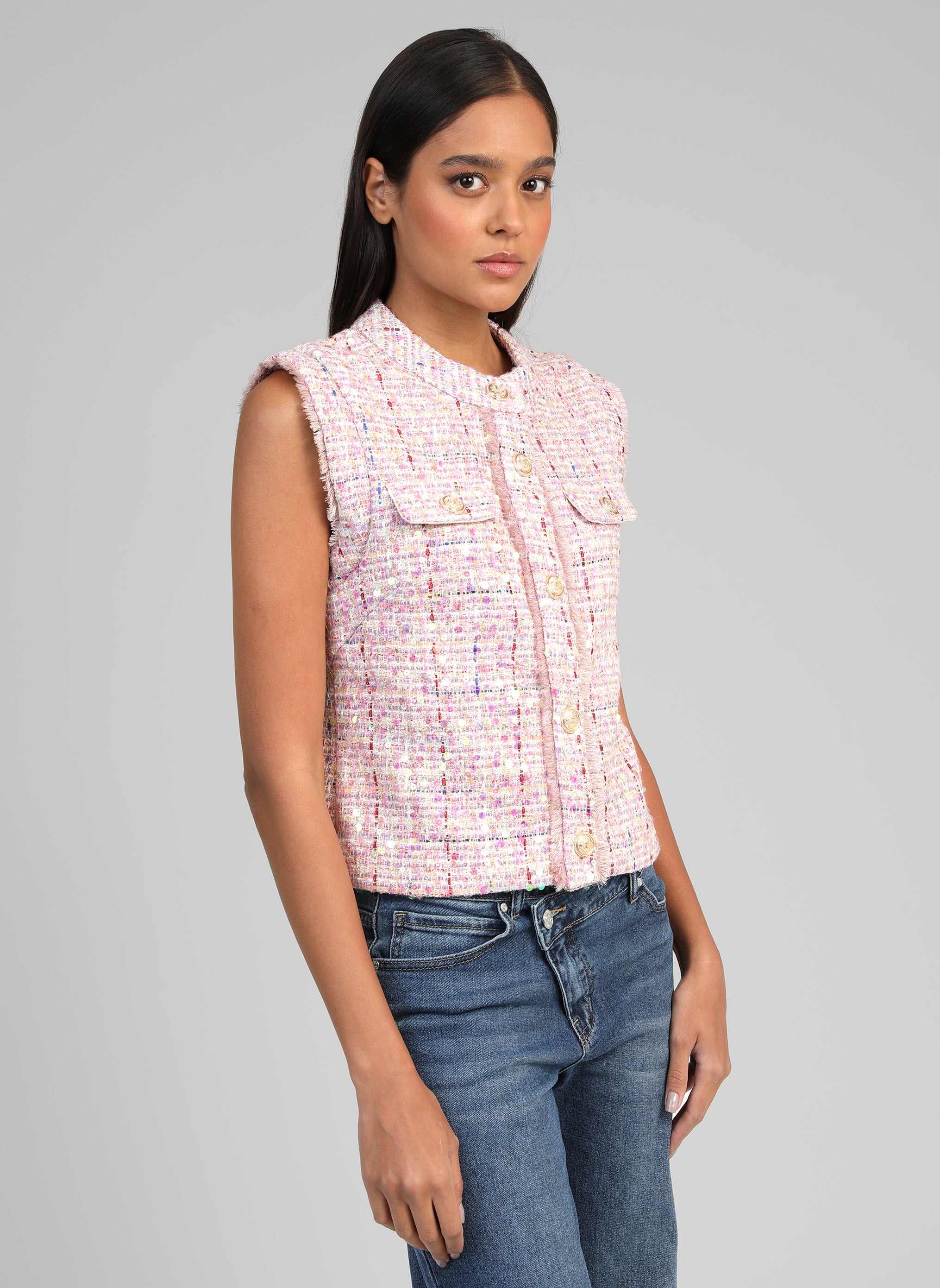 VESTE SANS MANCHES AVAYA rose