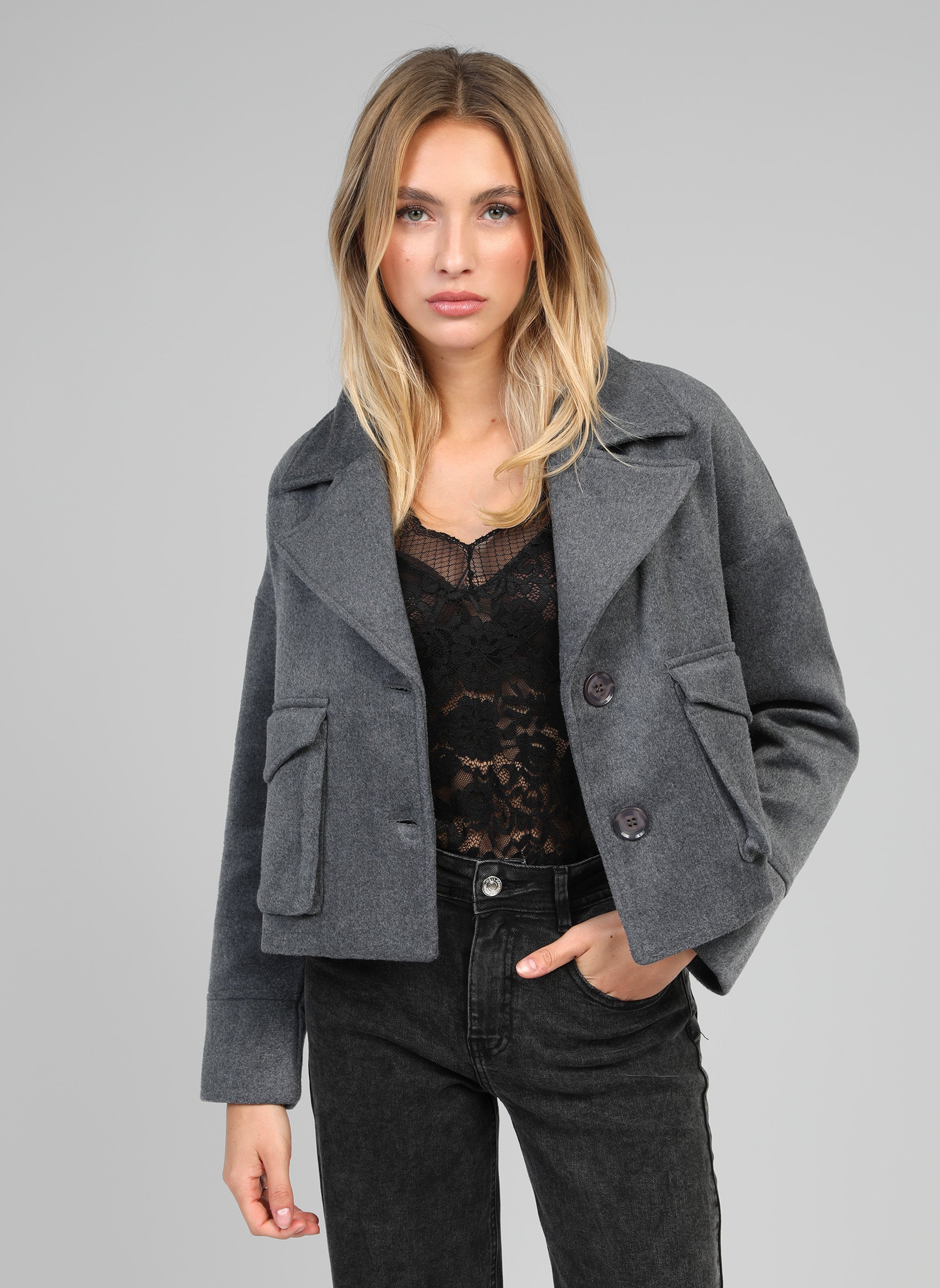 VESTE CASSANDRA gris chiné