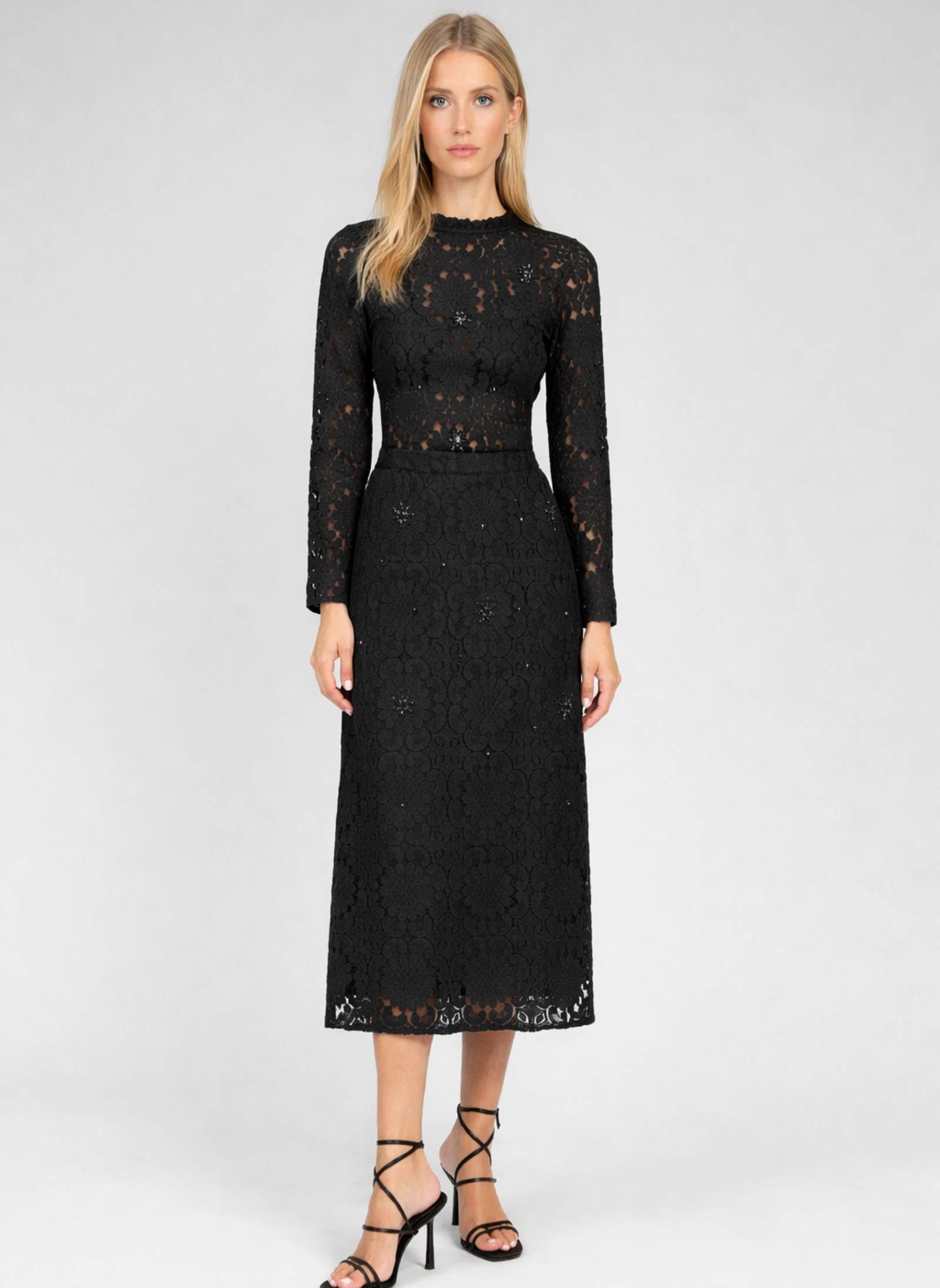 FALDA MIDI NEGRA ROSAL