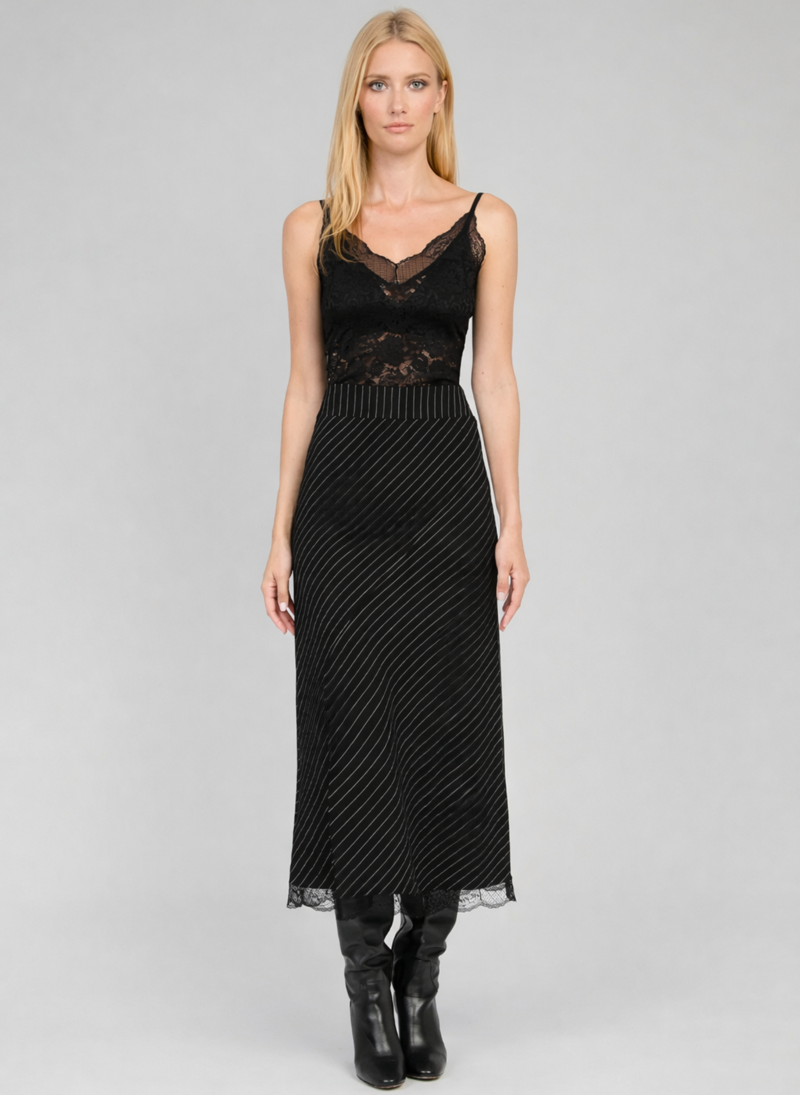 JUPE MIDI JULIANE noir