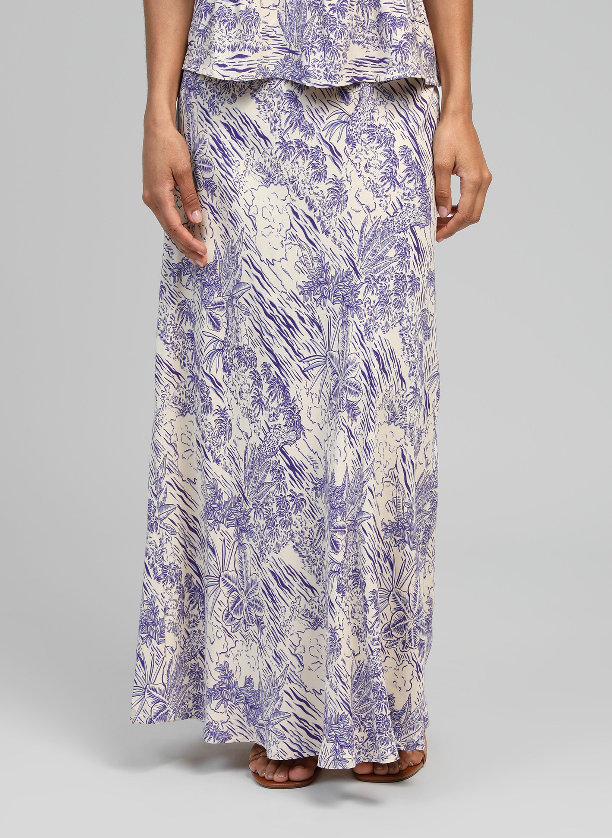 GALVIMA LONG SKIRT sajo blue