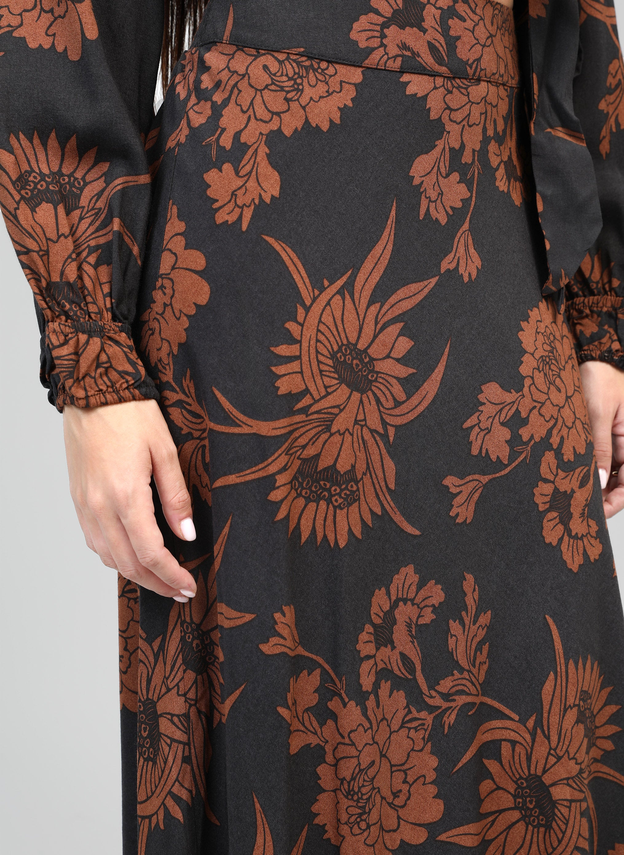 JUPE MIDI GANIA floflo caramel