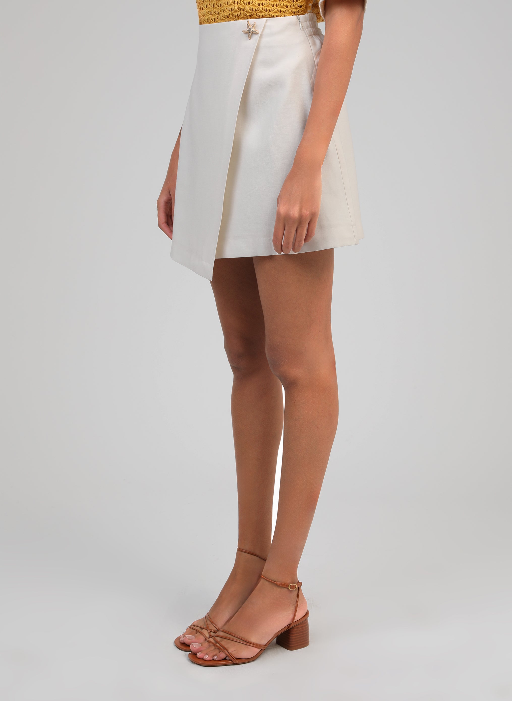 JUPE COURTE GIOVANI ecru