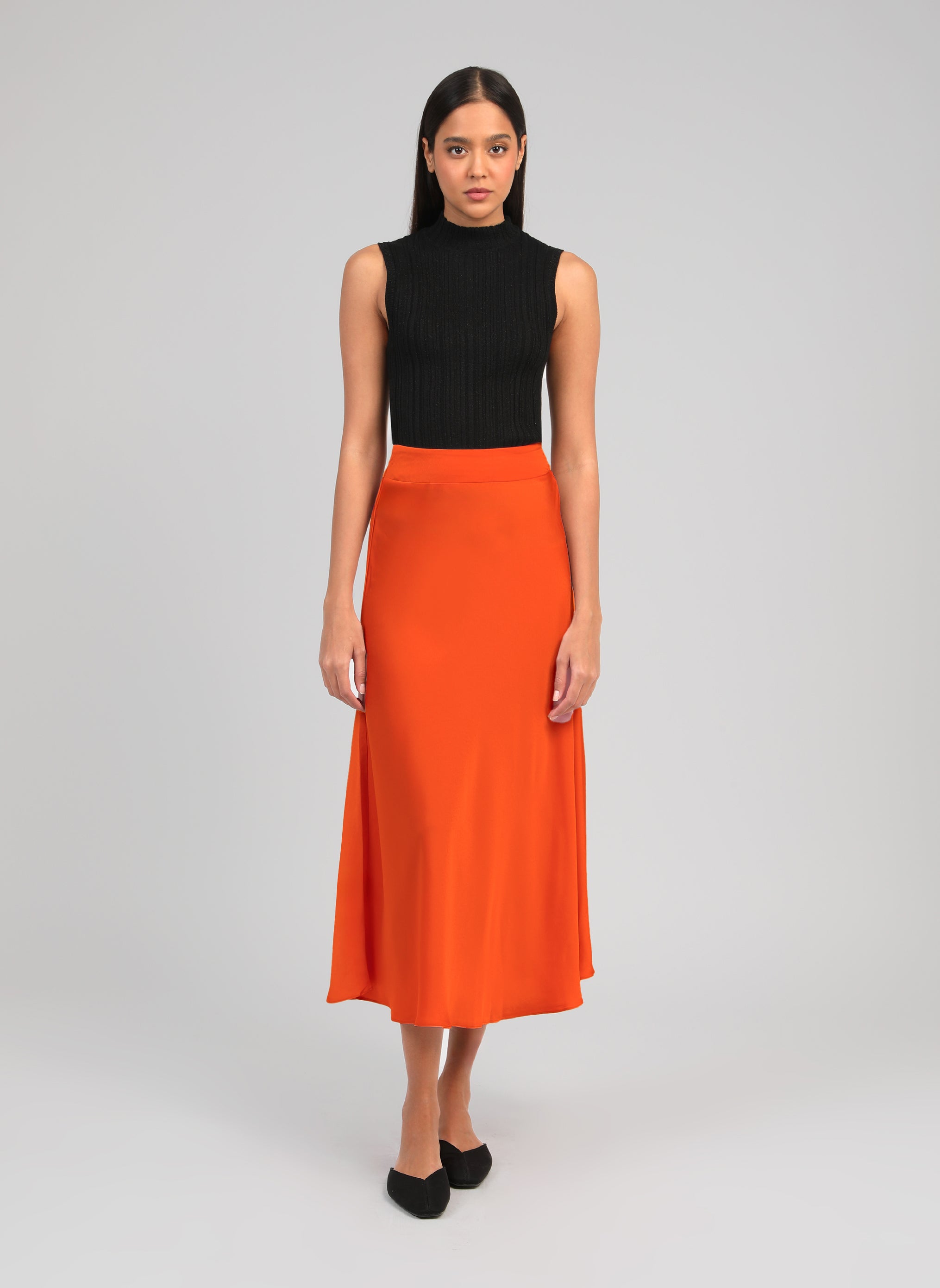 JAKIA Long Skirt, Orange