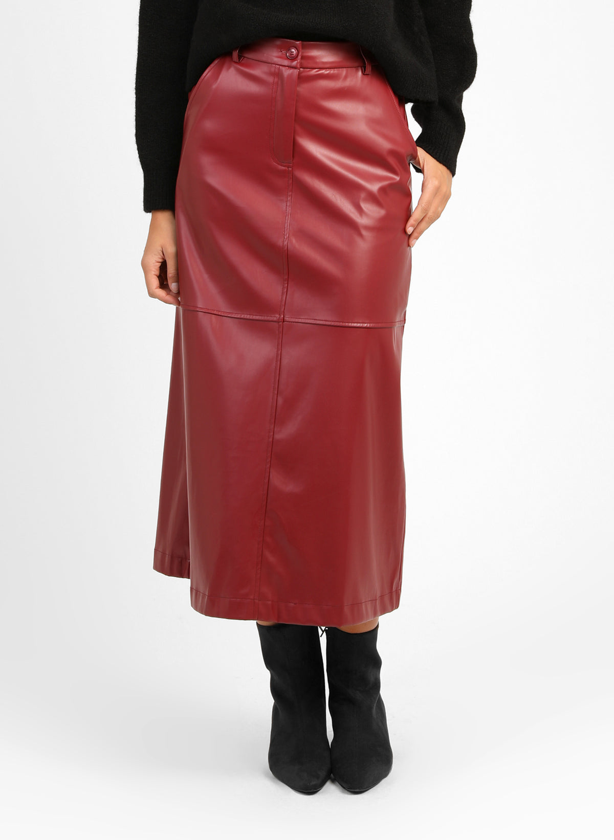 JUPE MIDI JOURIA rouge