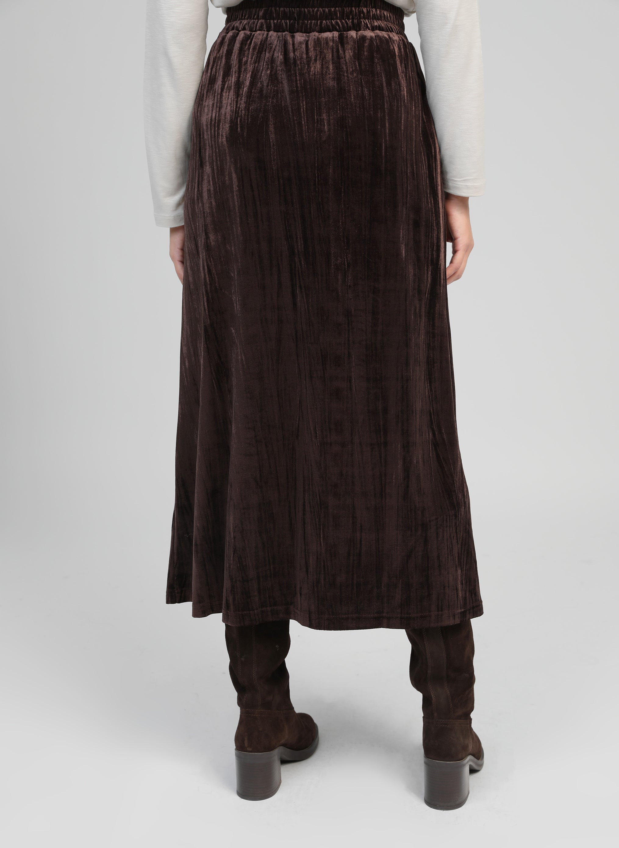 JUPE MIDI JANAIS brown