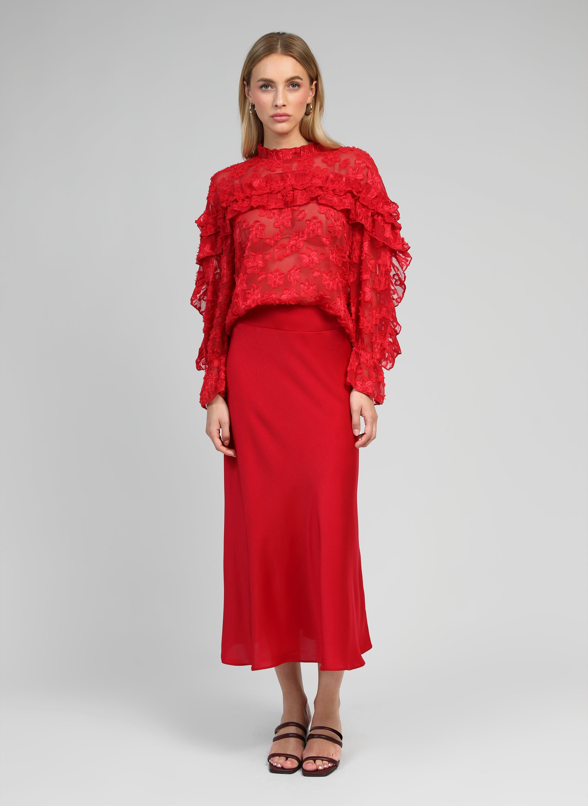 Jupe Plissée Rouge - Taille S/36 Weill d'occasion PARAD89429 Jupe Plissée Rouge - Taille S/36 Weill d'occasion PARAD89429