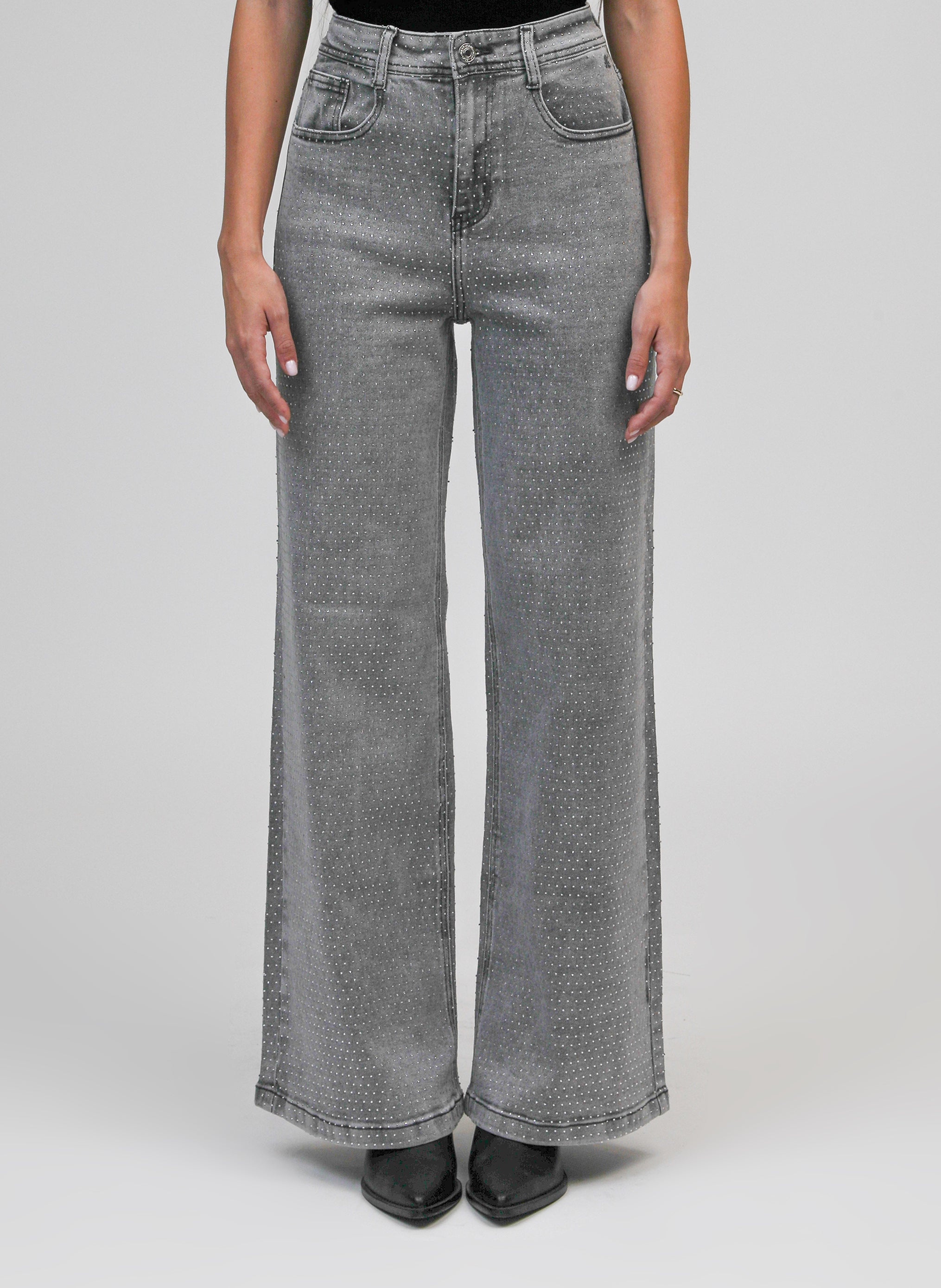 JEAN PAILLETTES gris