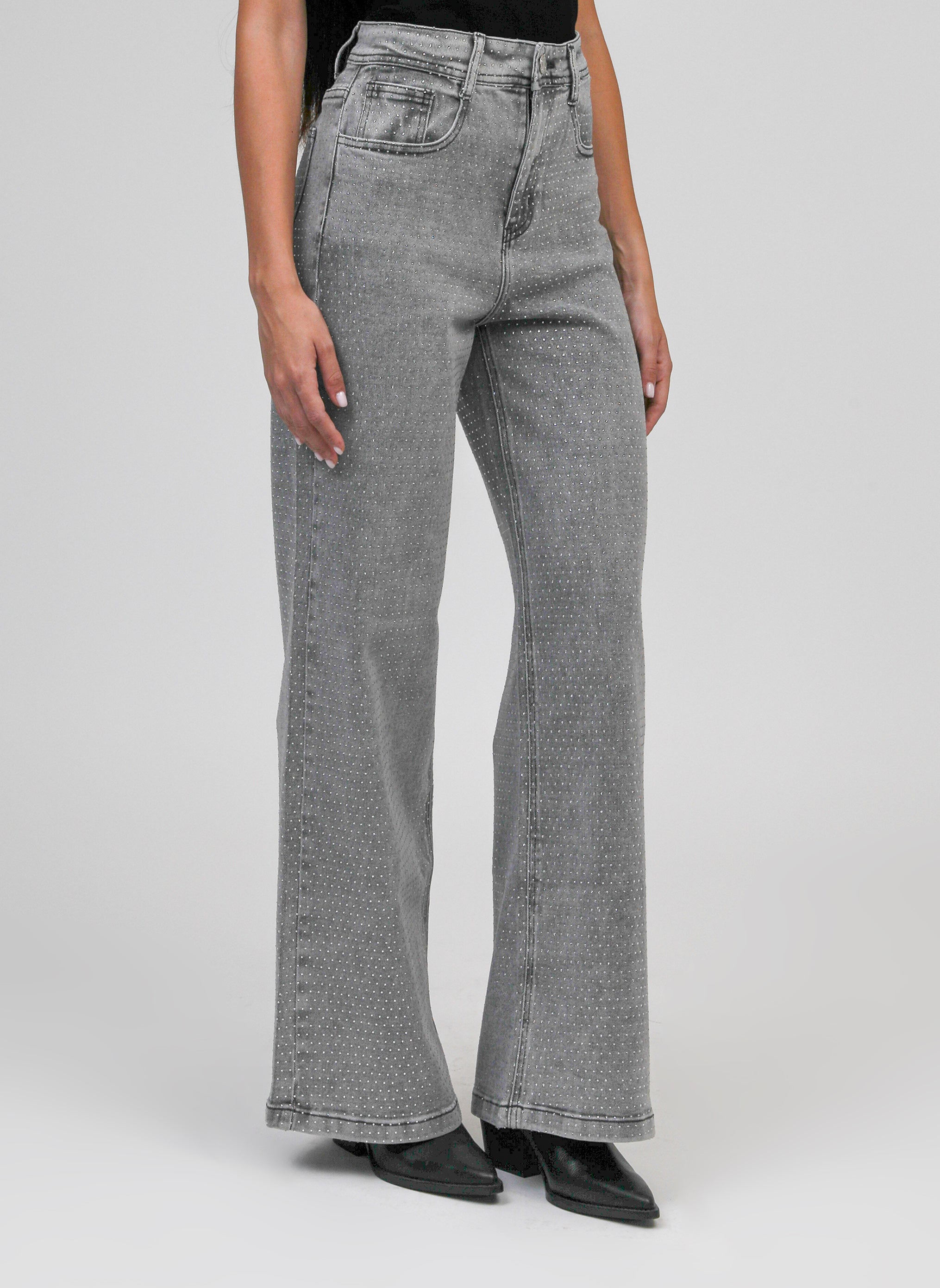 JEAN PAILLETTES gris