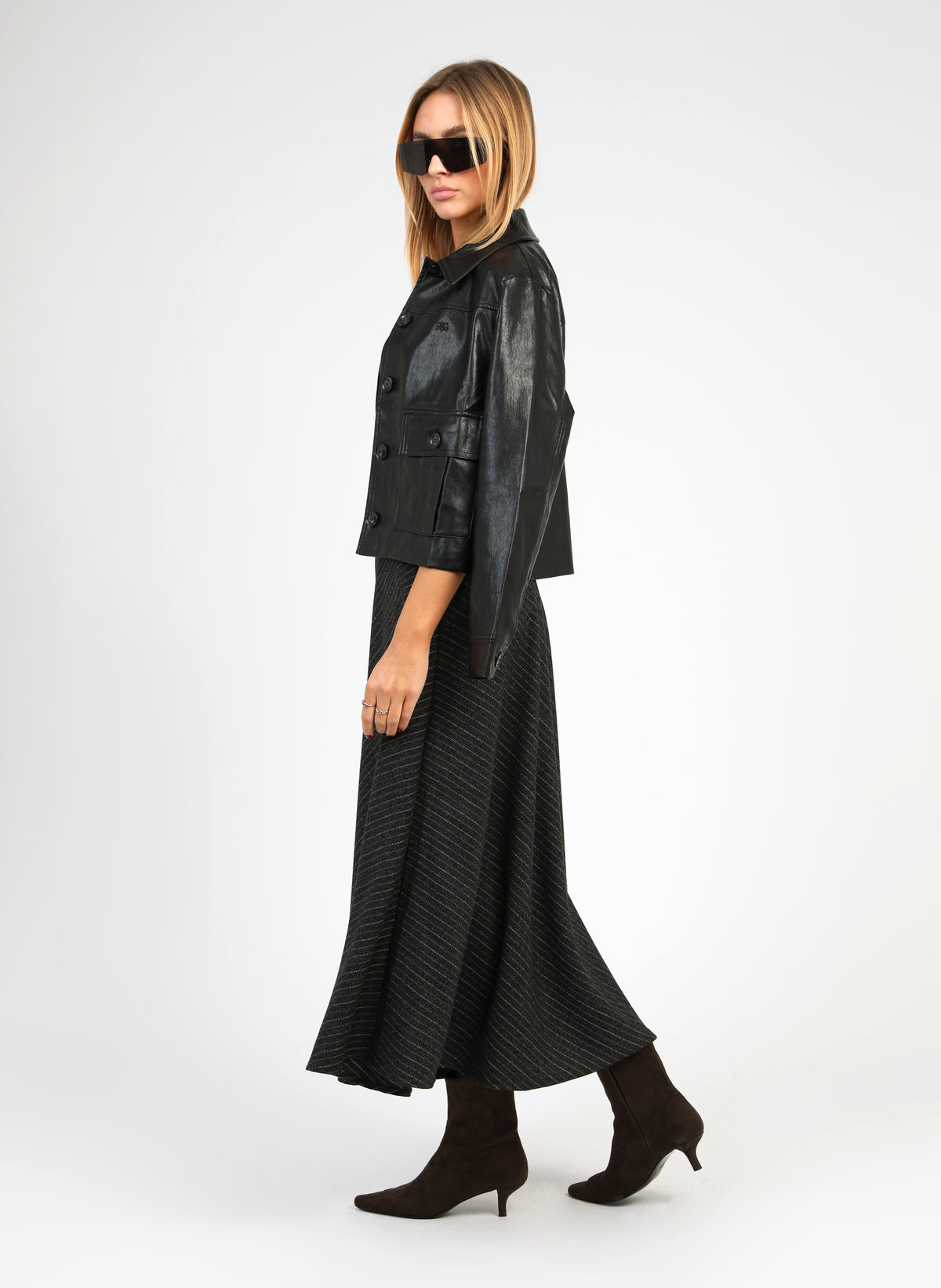 JUPE MIDI JOSELINA noir