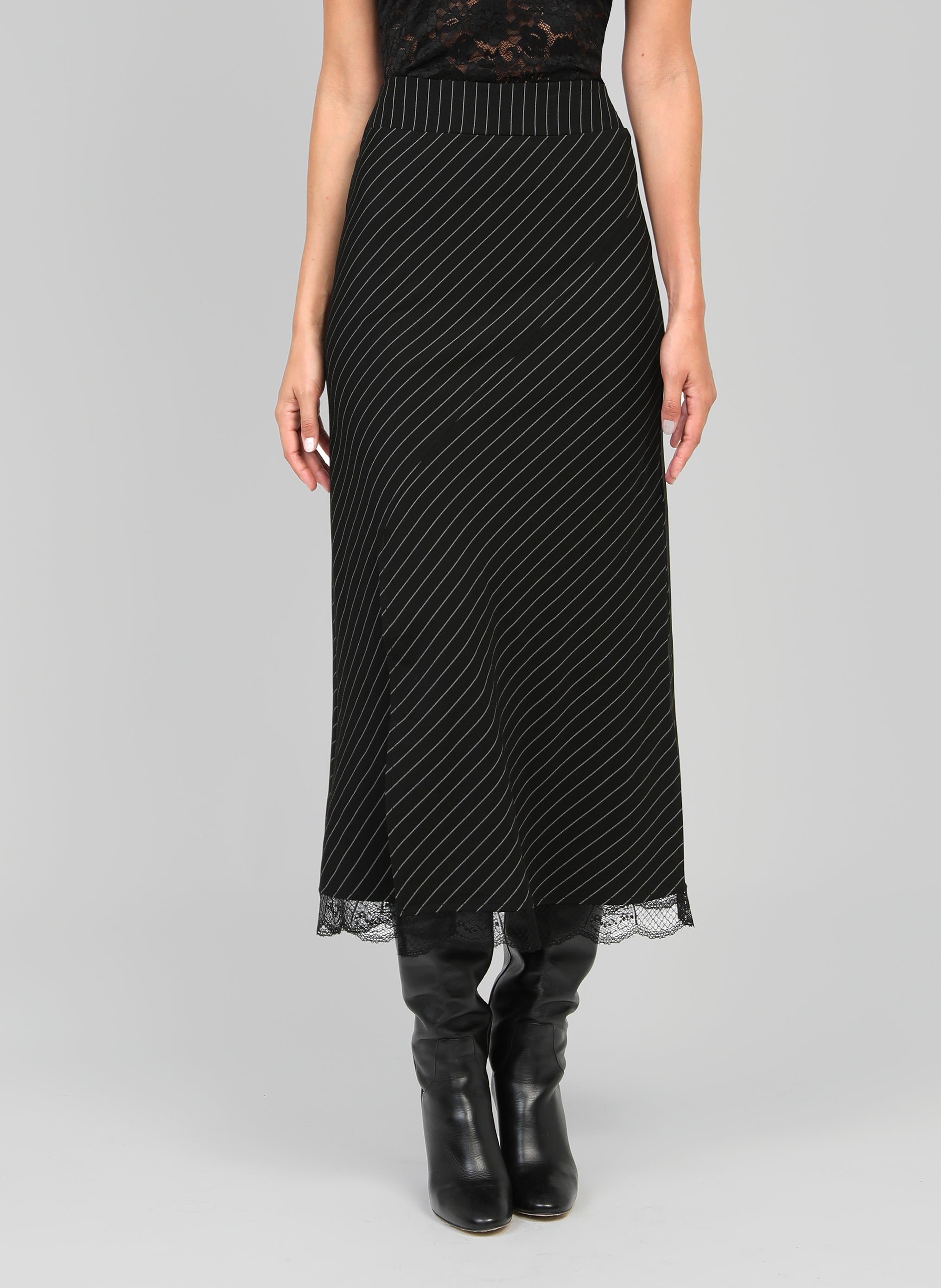 JUPE MIDI JULIANE noir