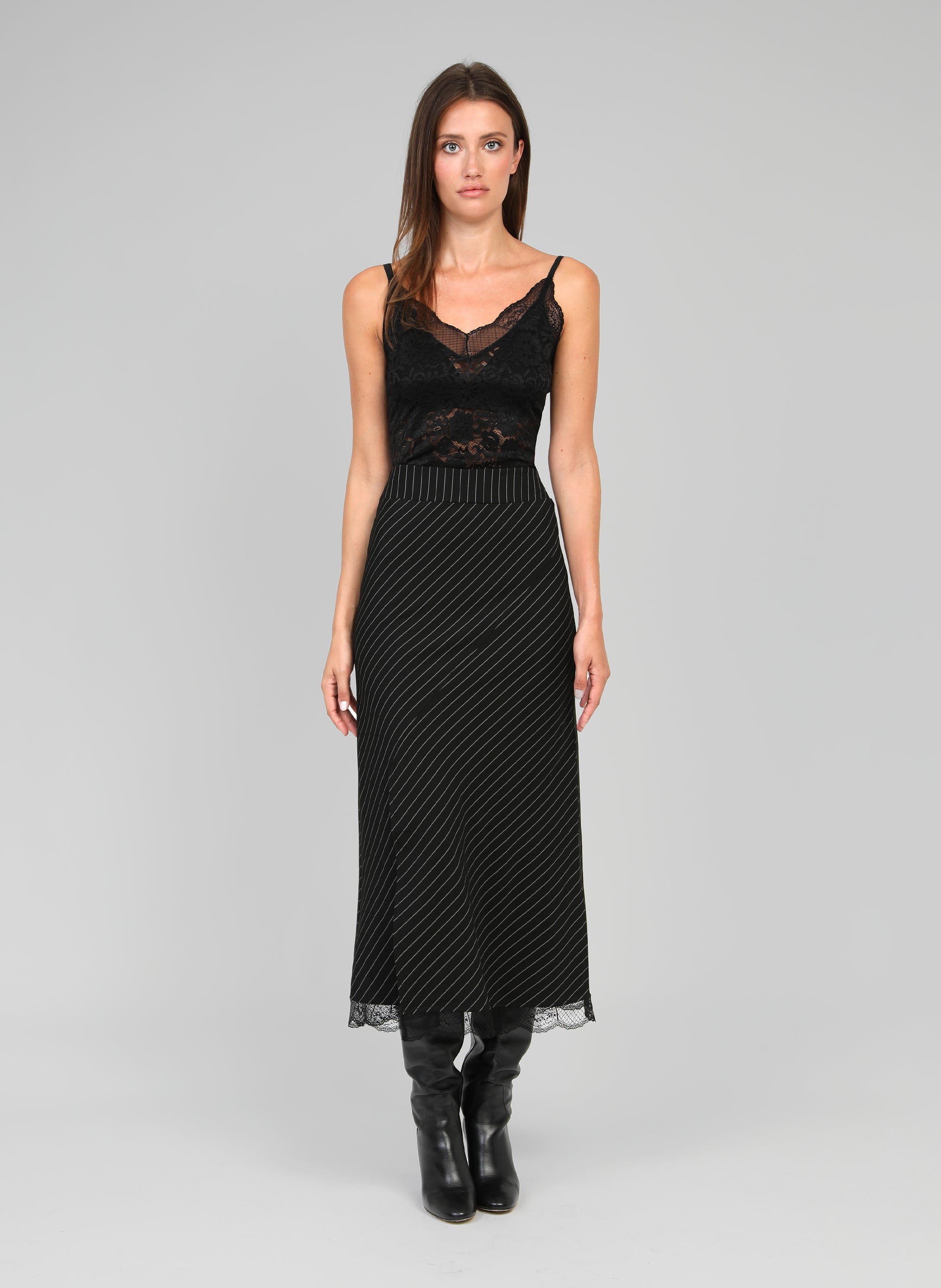 JUPE MIDI JULIANE noir