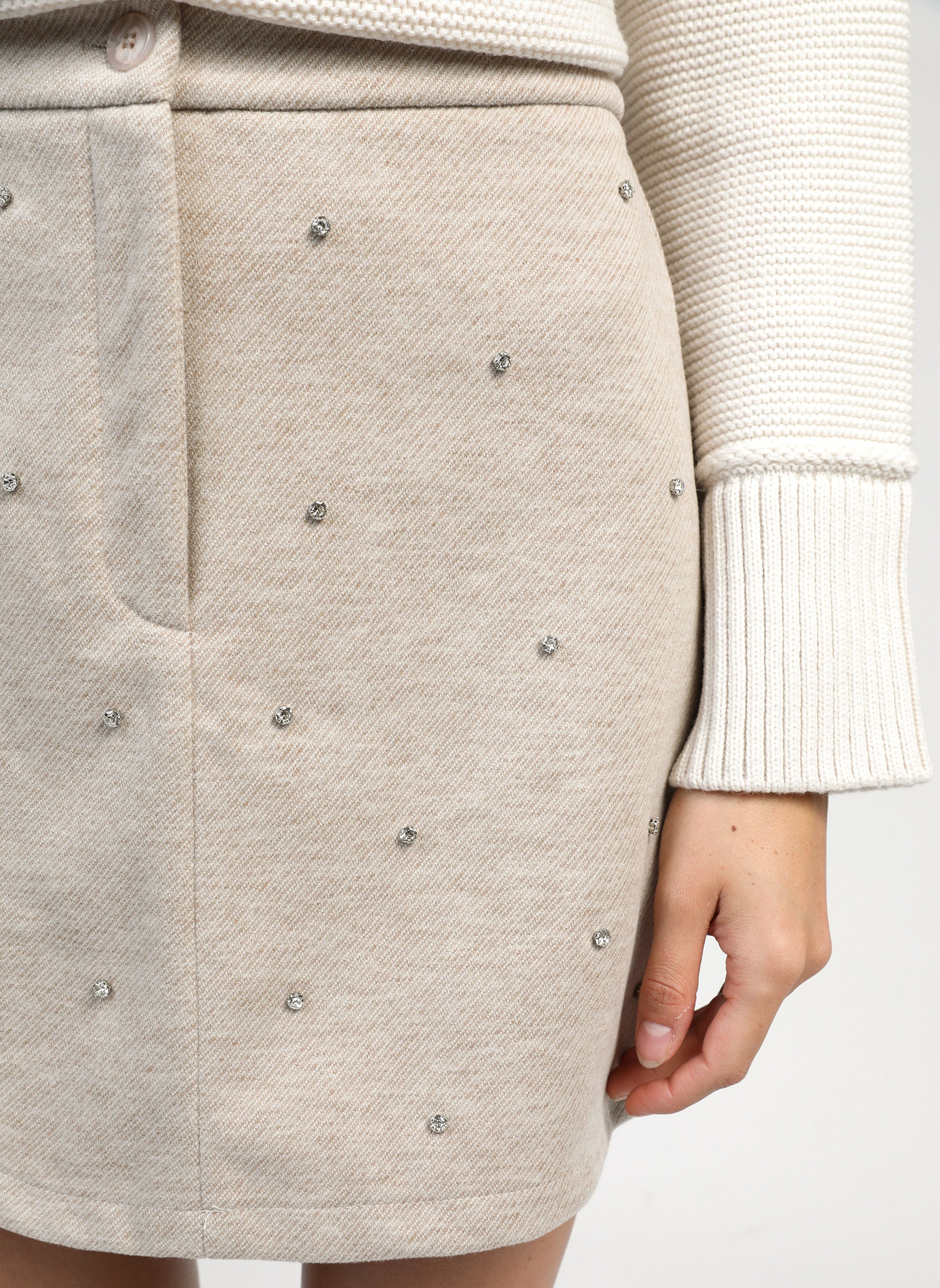 JUPE COURTE JULINIA beige