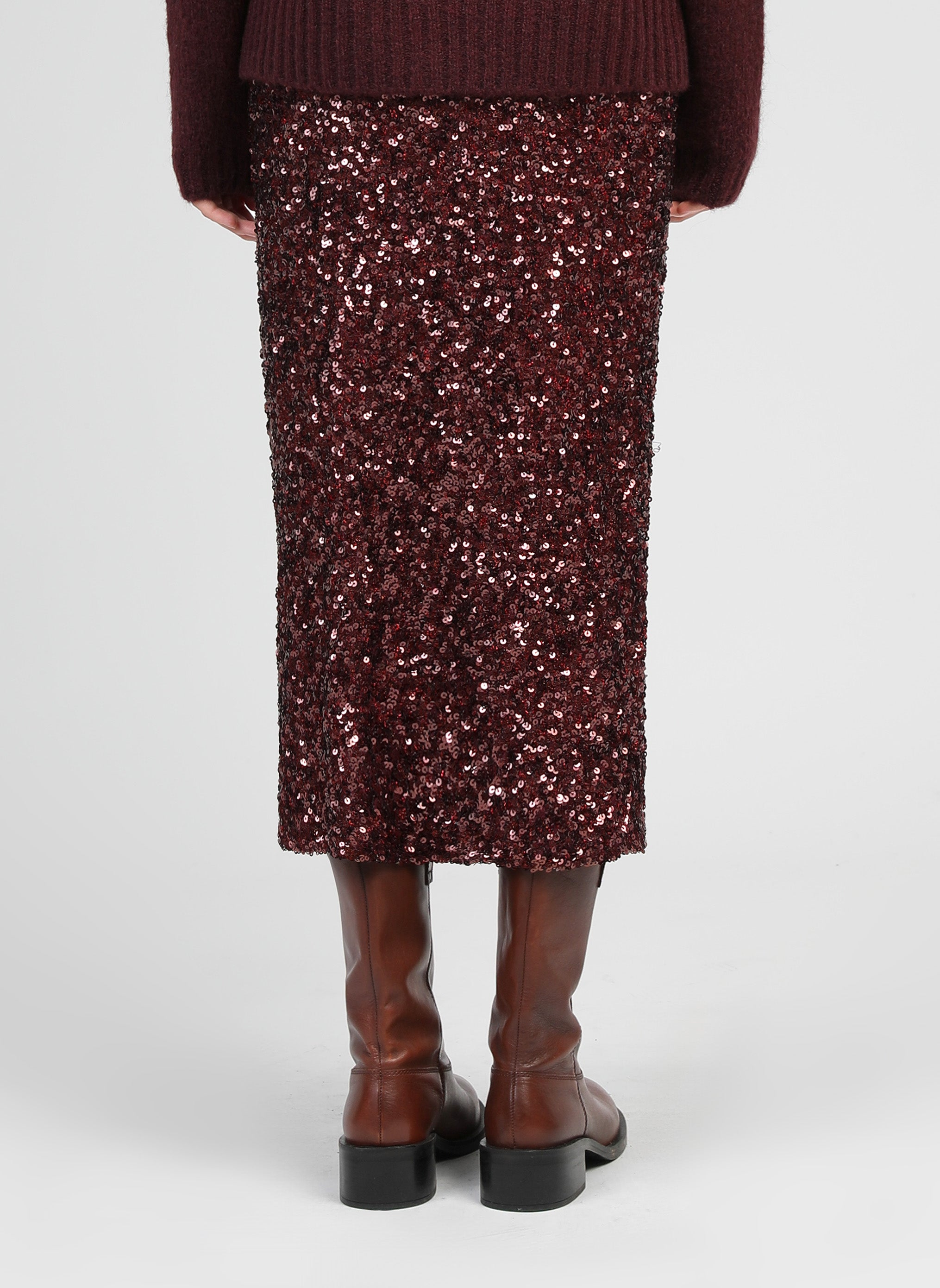 JURLY wine midi skirt