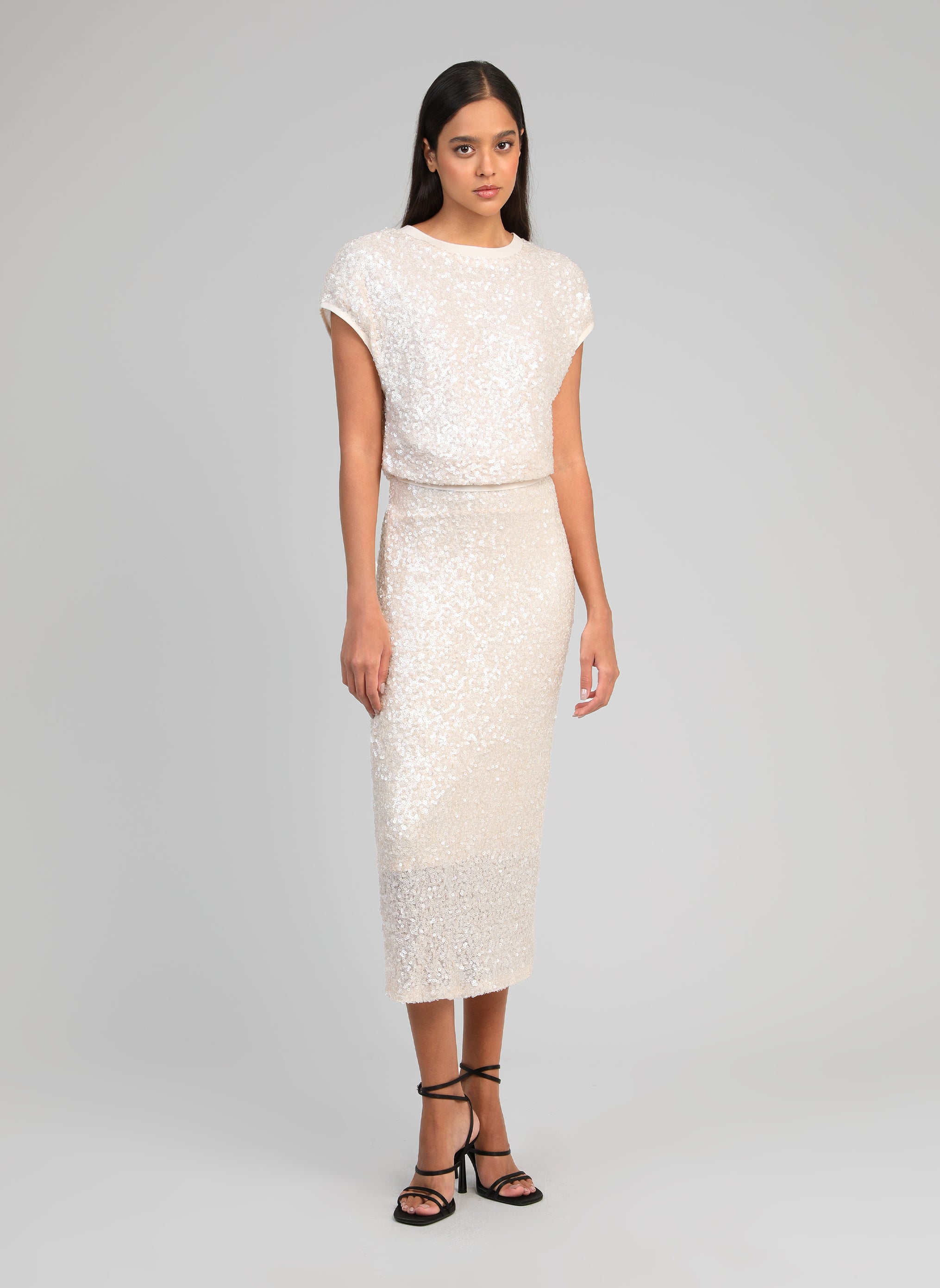 JUPE MIDI JURYFALA ecru