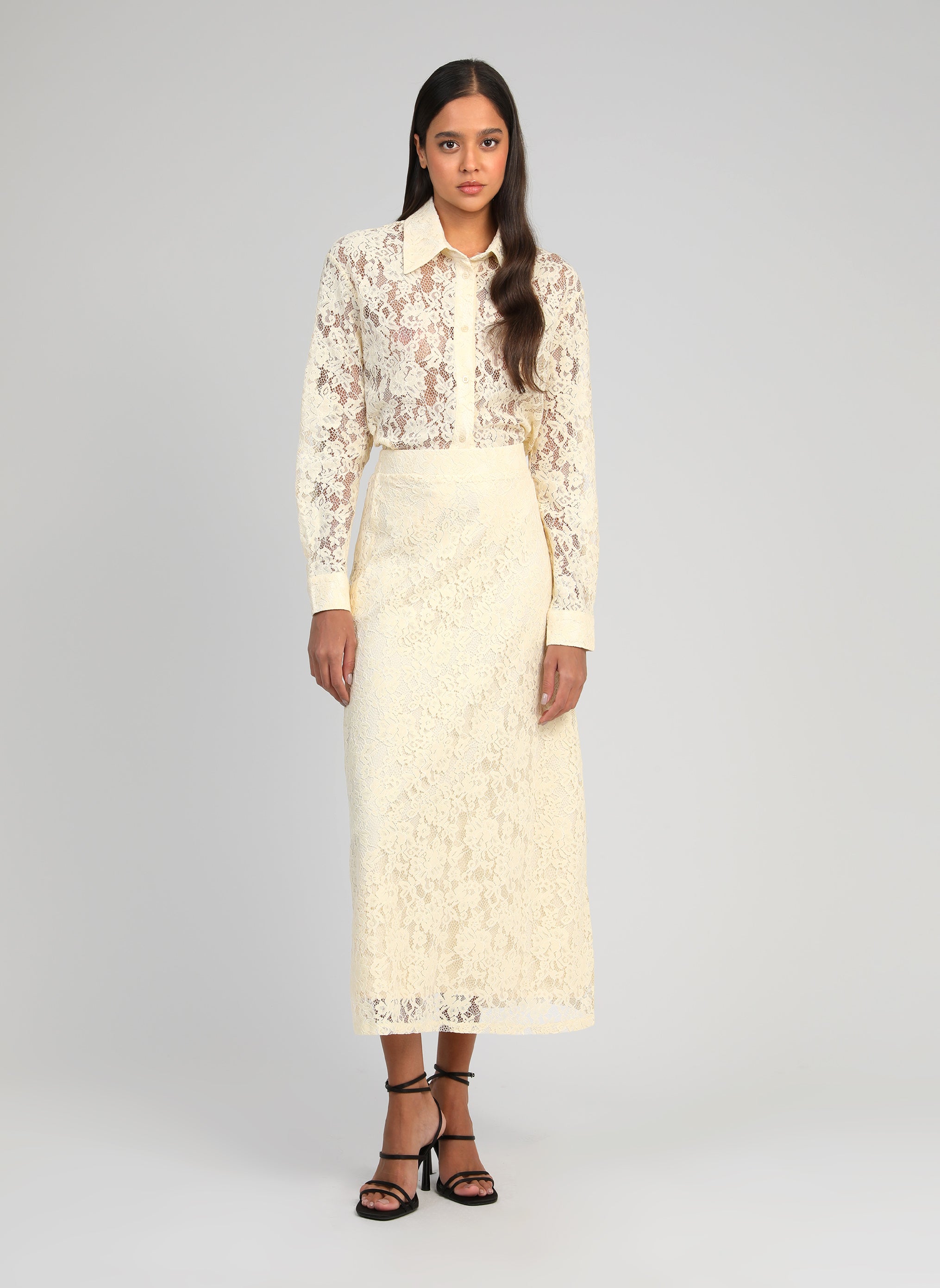 JUPE LONGUE JUVYNA ecru