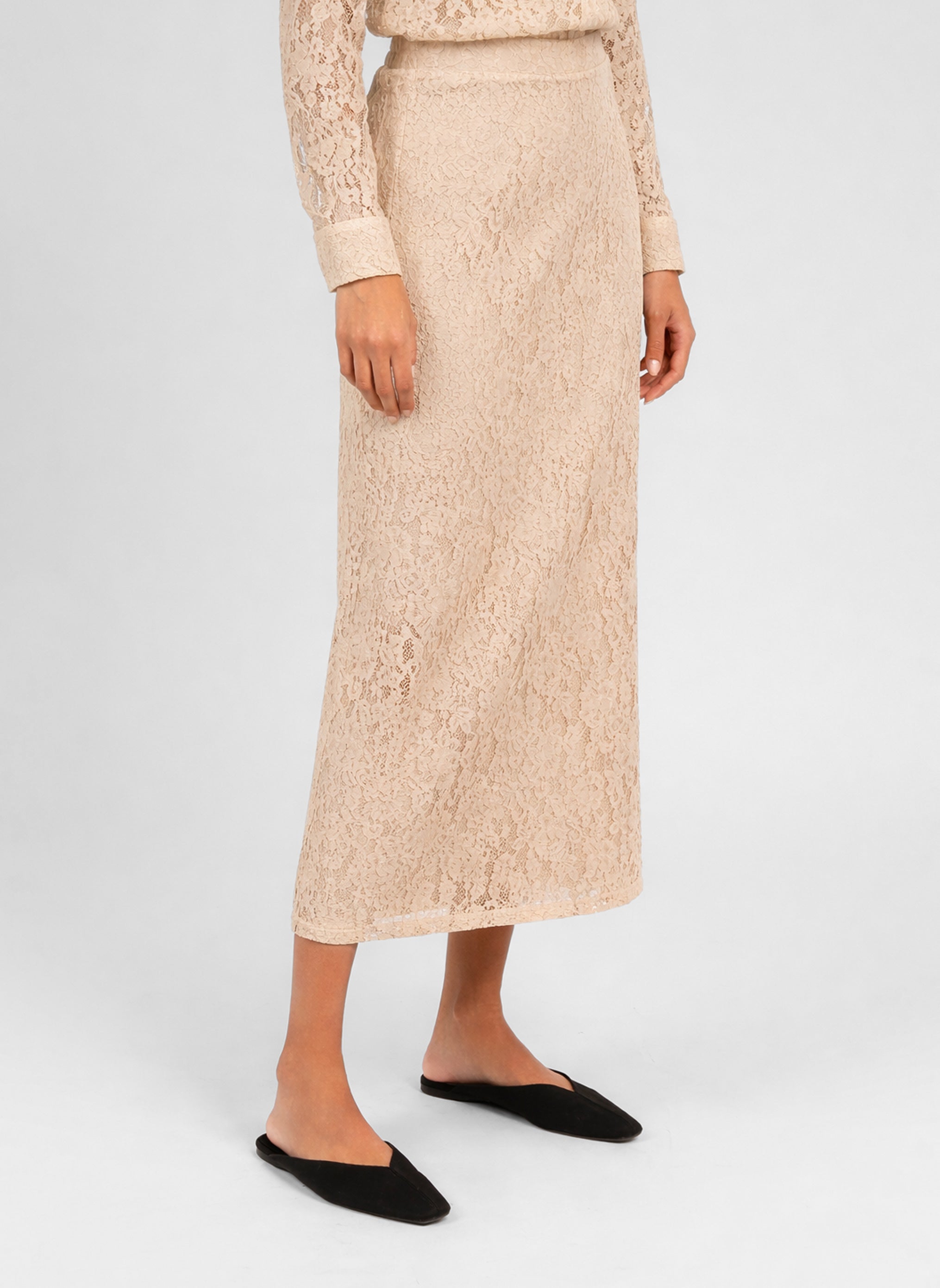 JUPE MIDI JUVYNA beige