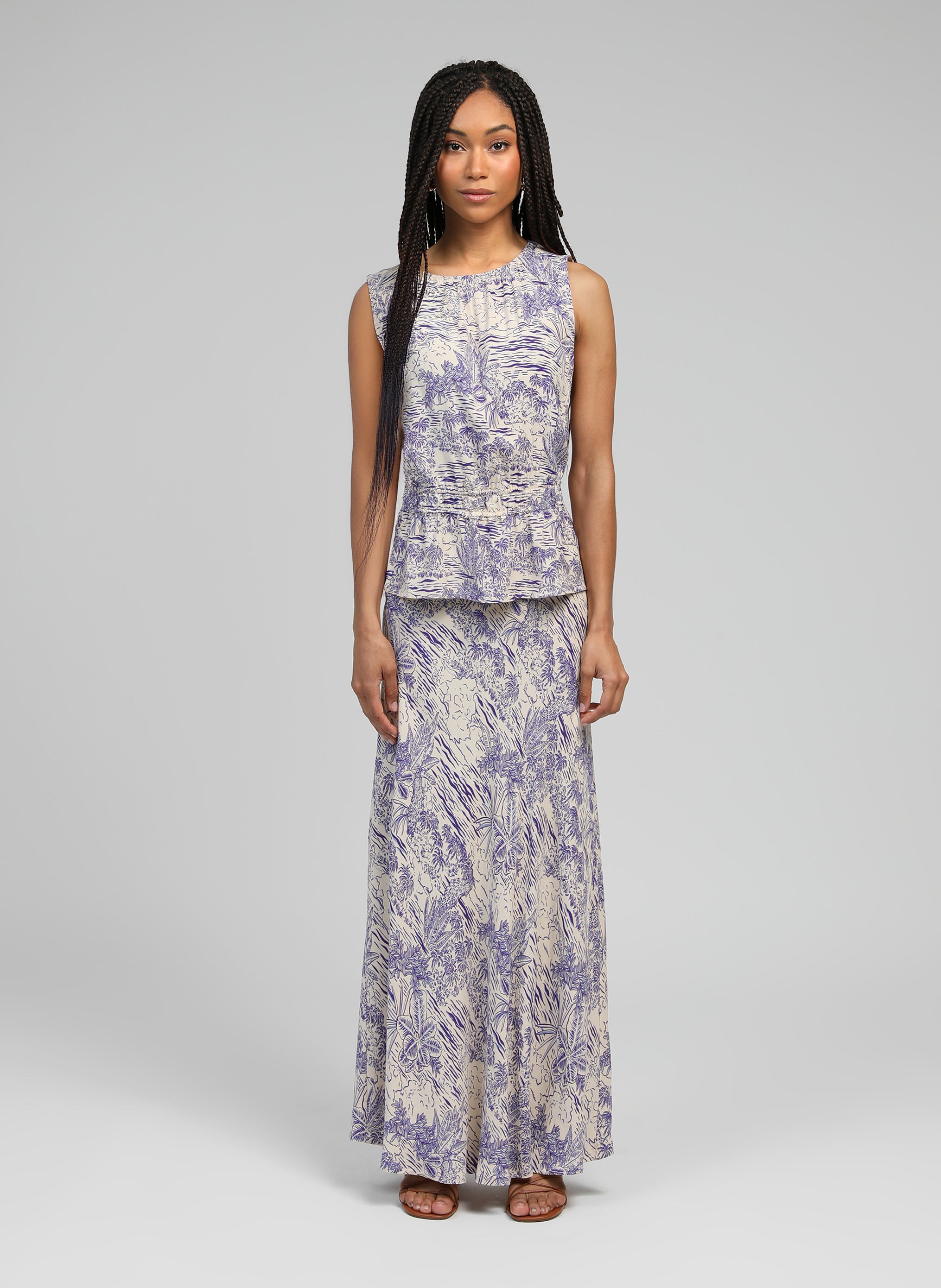 GALVIMA LONG SKIRT sajo blue