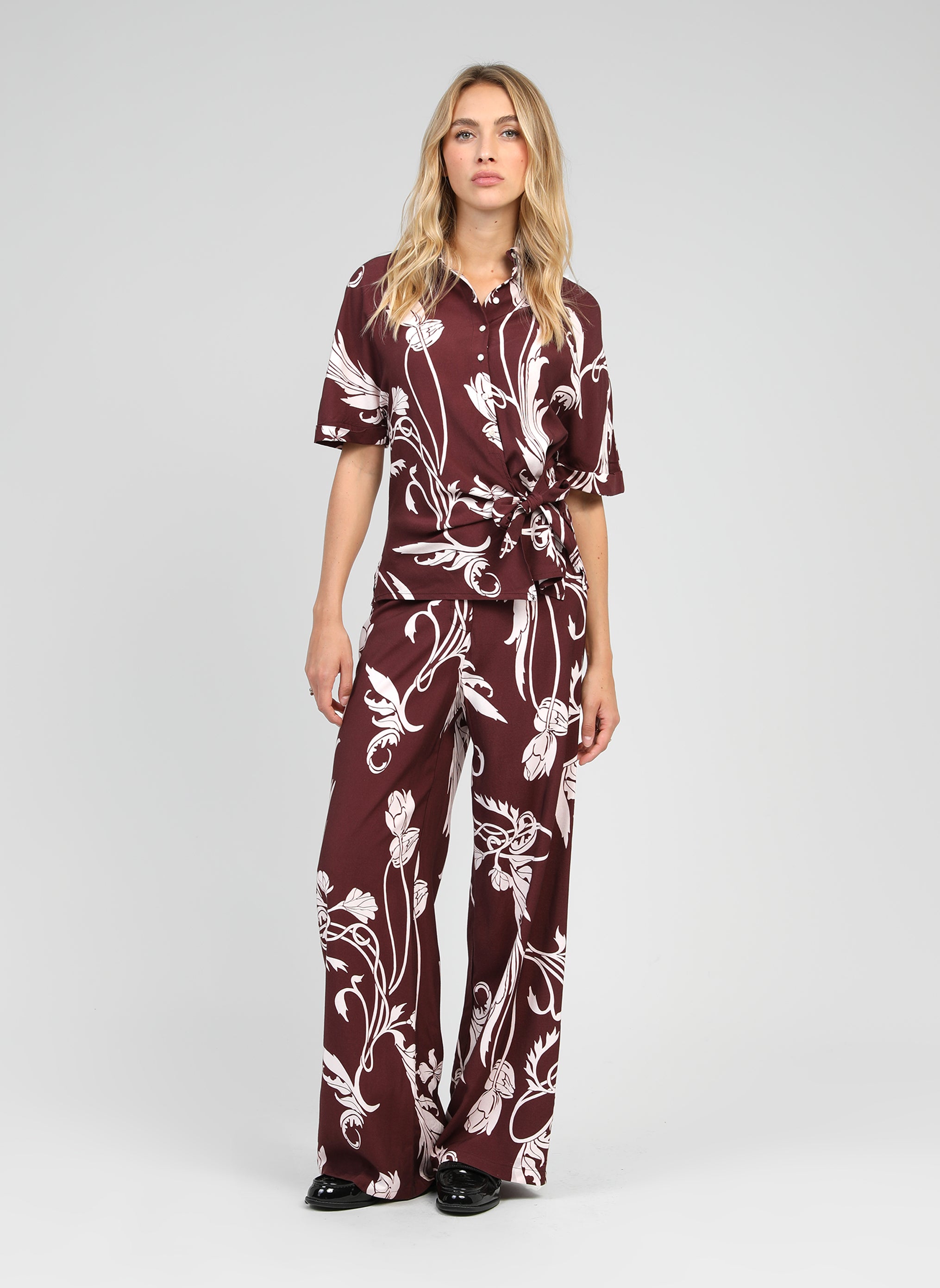 PANTALON PHLORA kriket bordeaux