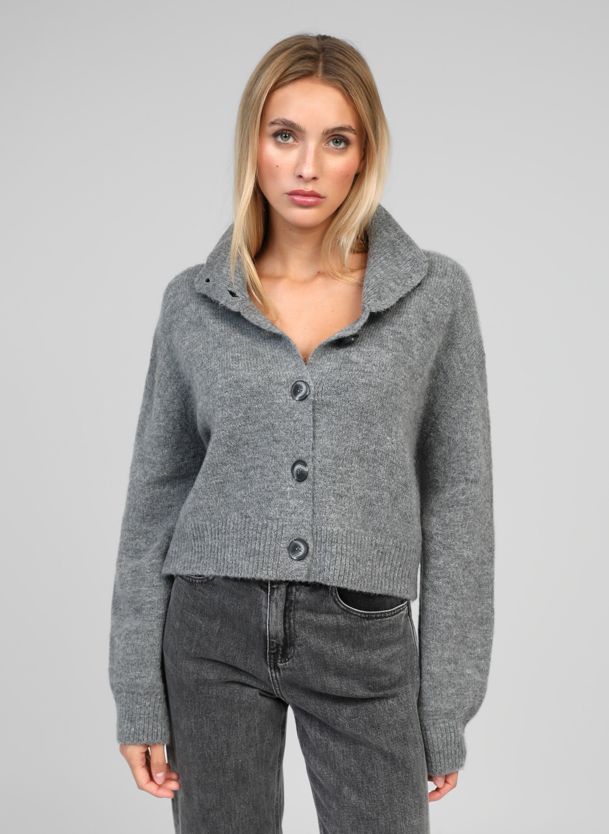 GILET LAKEYLA mottled grey