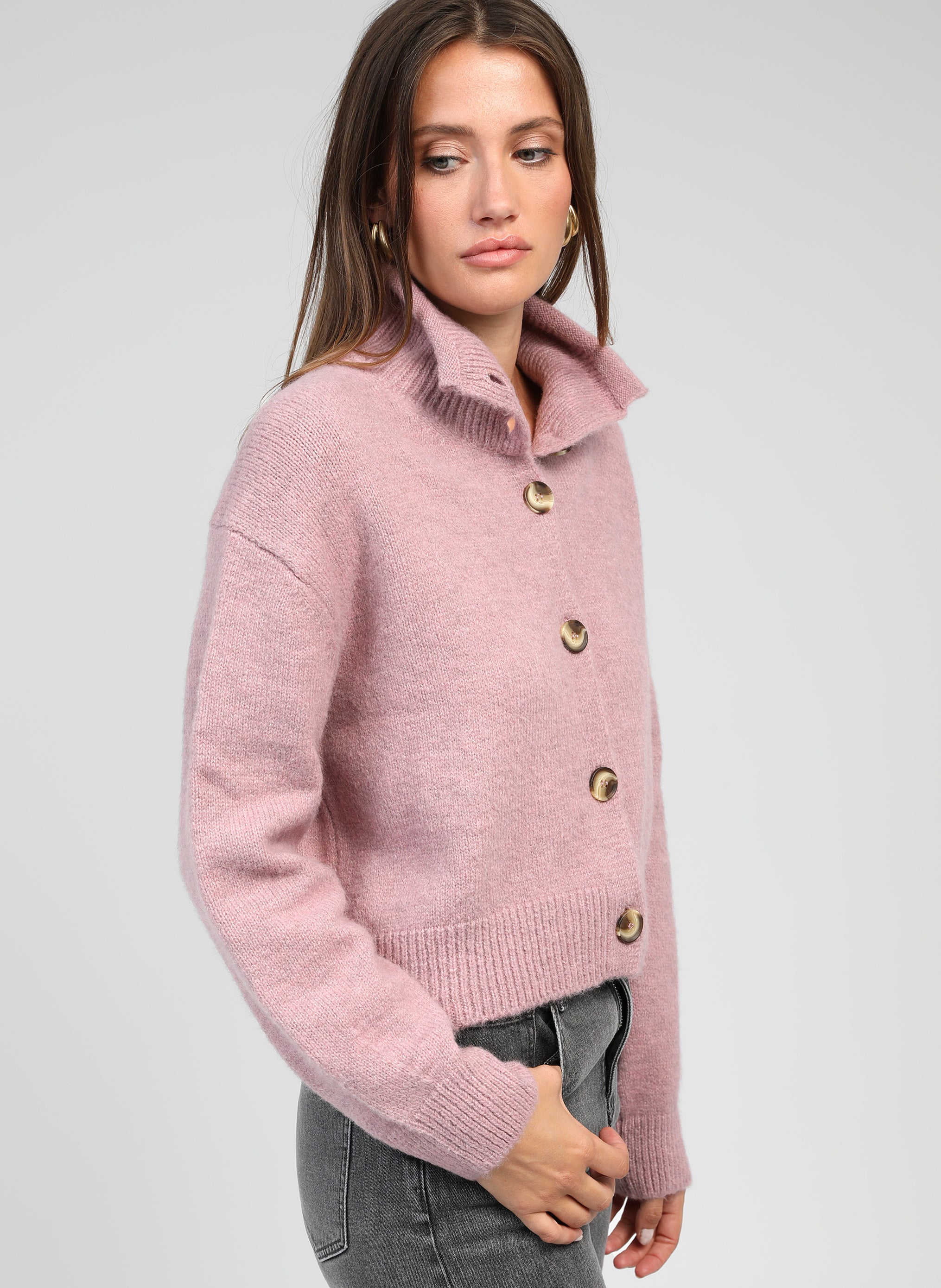 GILET LAKEYLA vieux rose