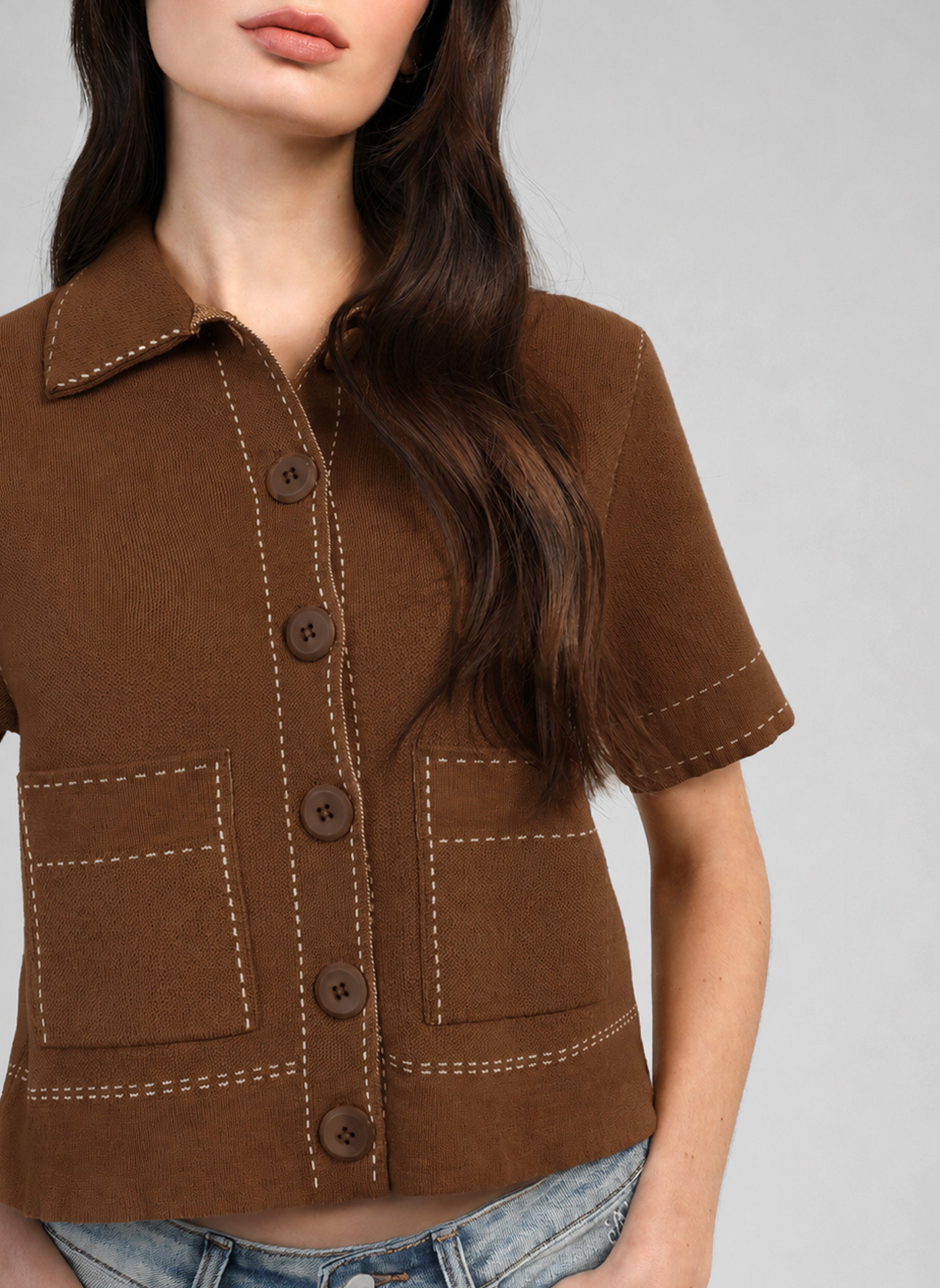 GILET LEBILLY marron