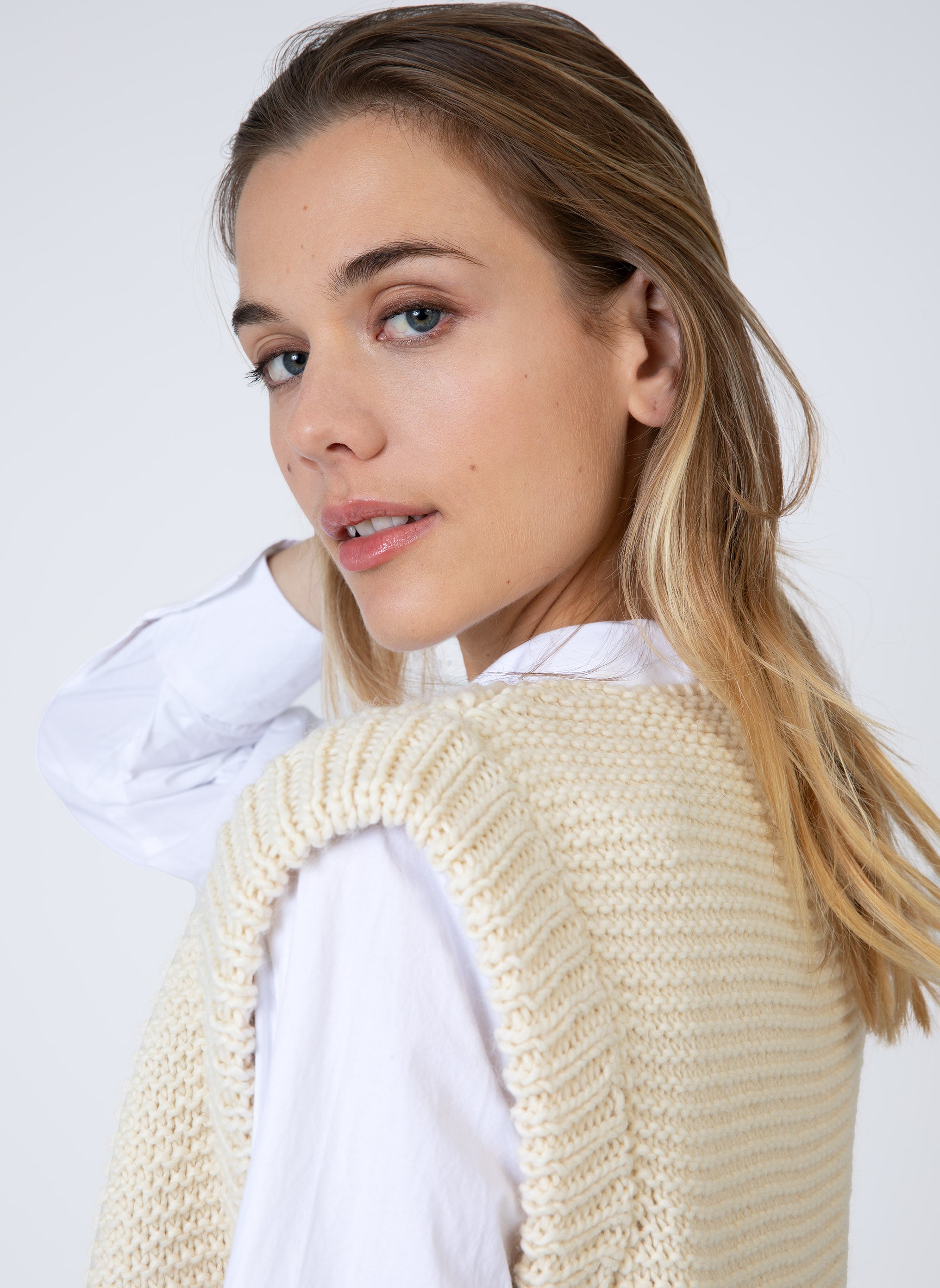 CARDIGAN SANS MANCHE LEGRINGOU vanille