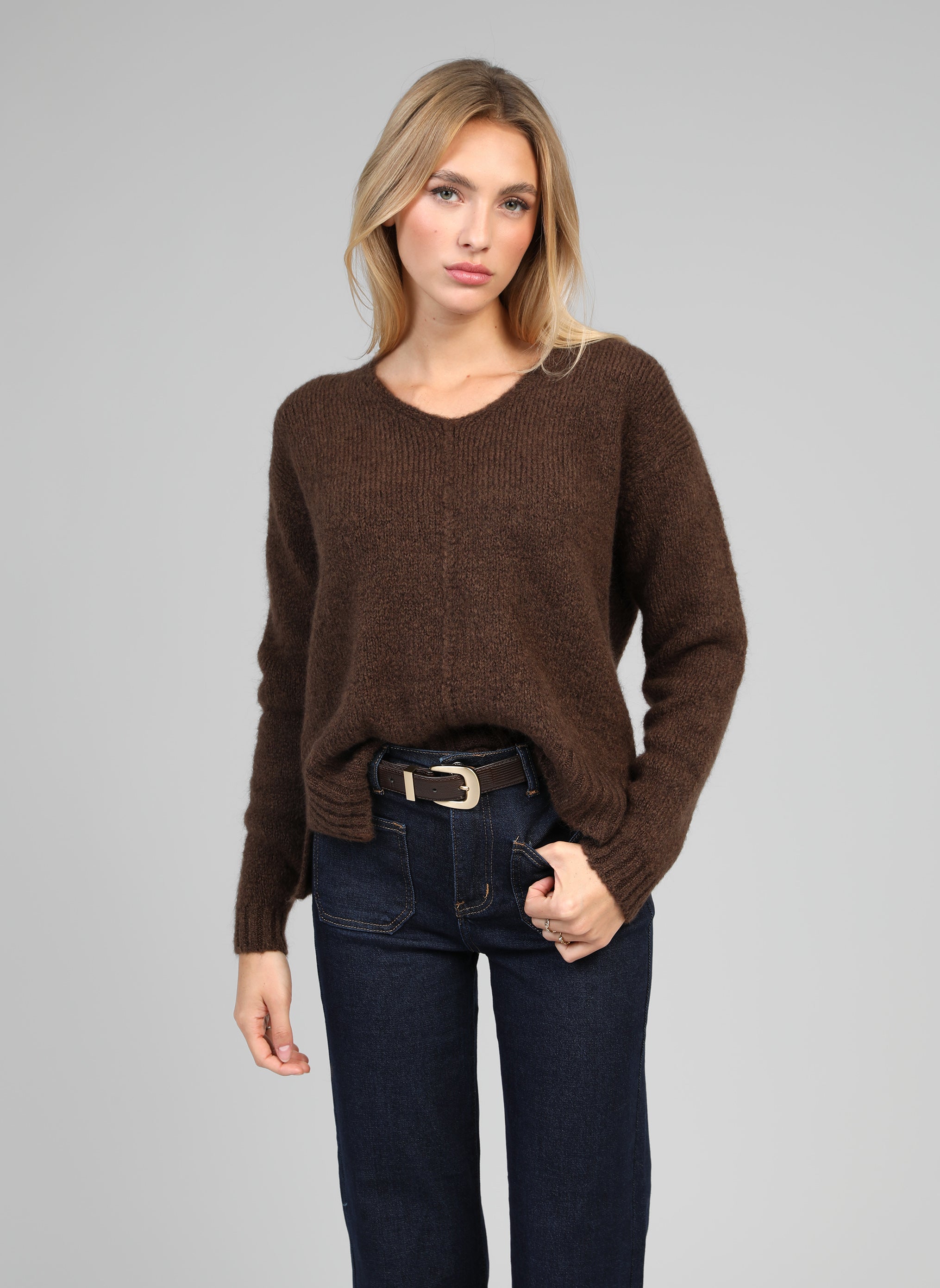 PULL LENOLI marron