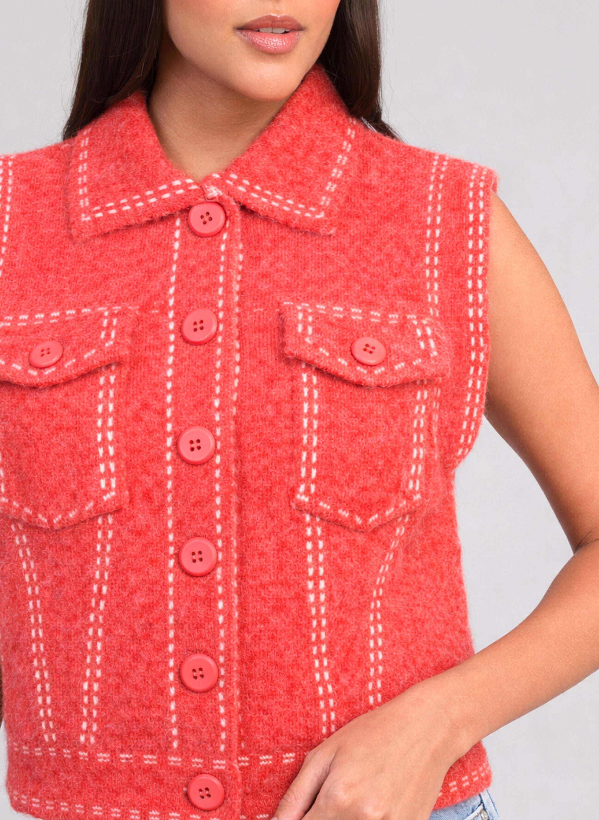 LEWAYNE Poppy-Print Vest