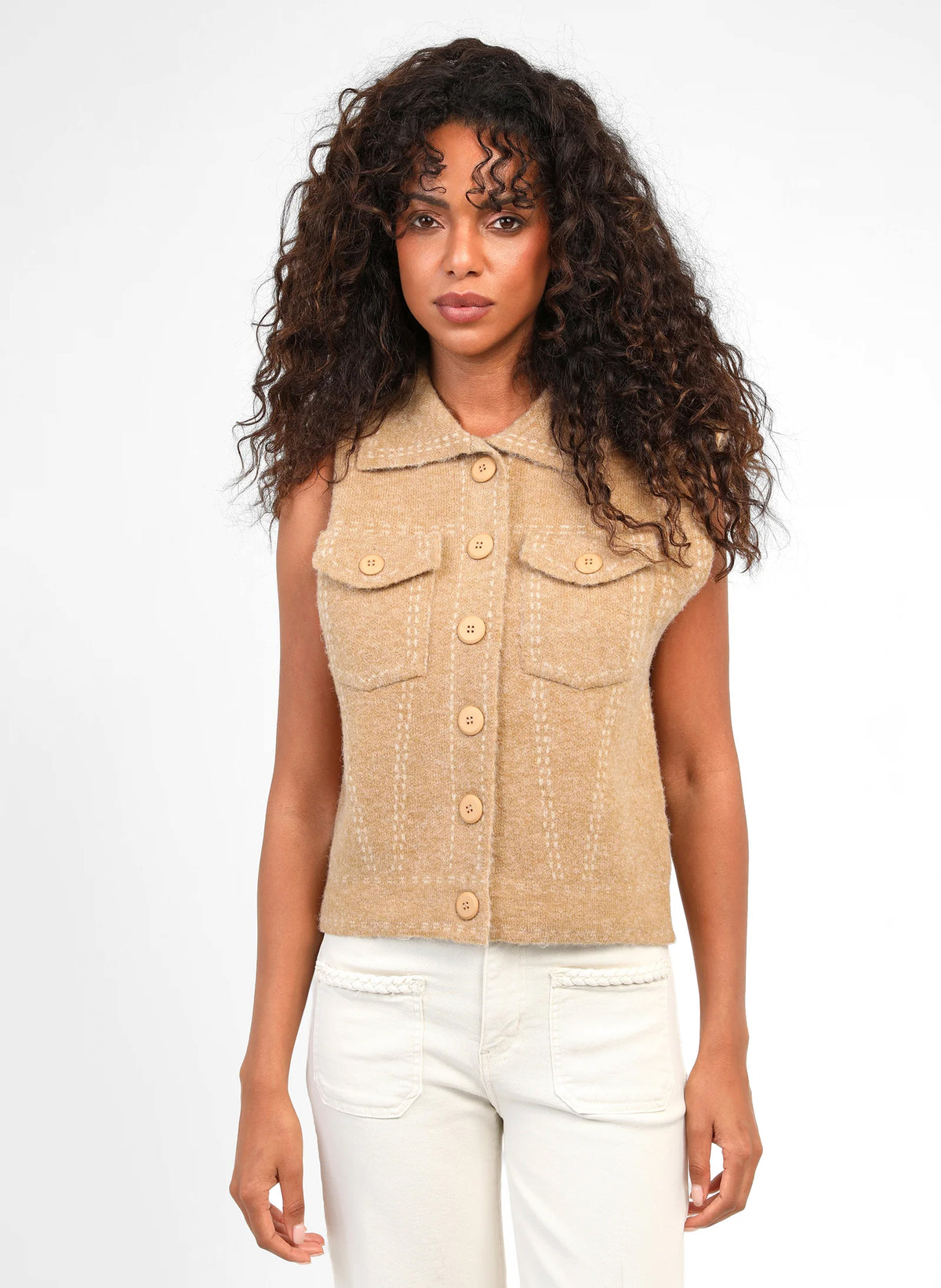 GILET LEWAYNE biscuit