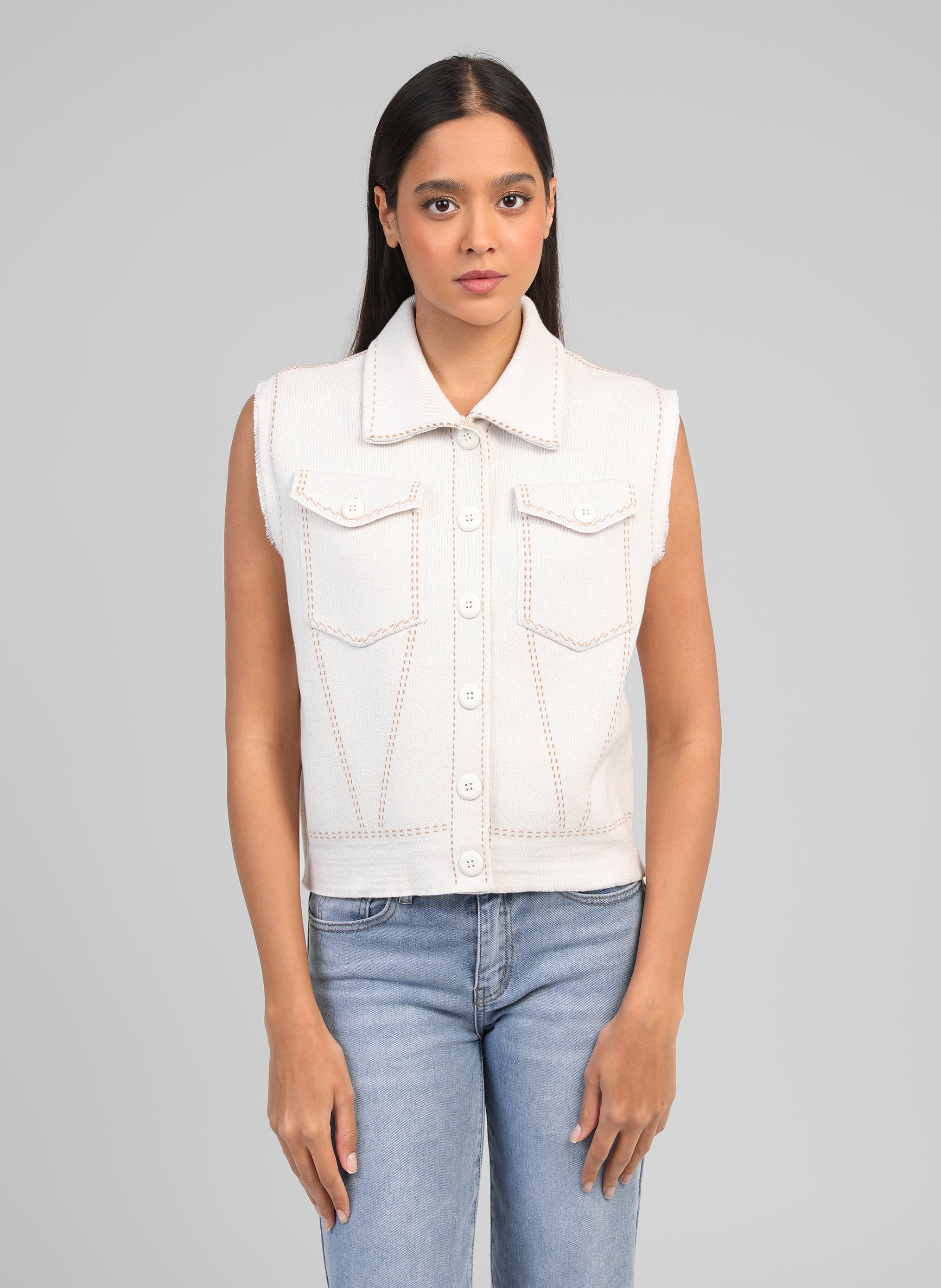 GILET LEWOODY ecru