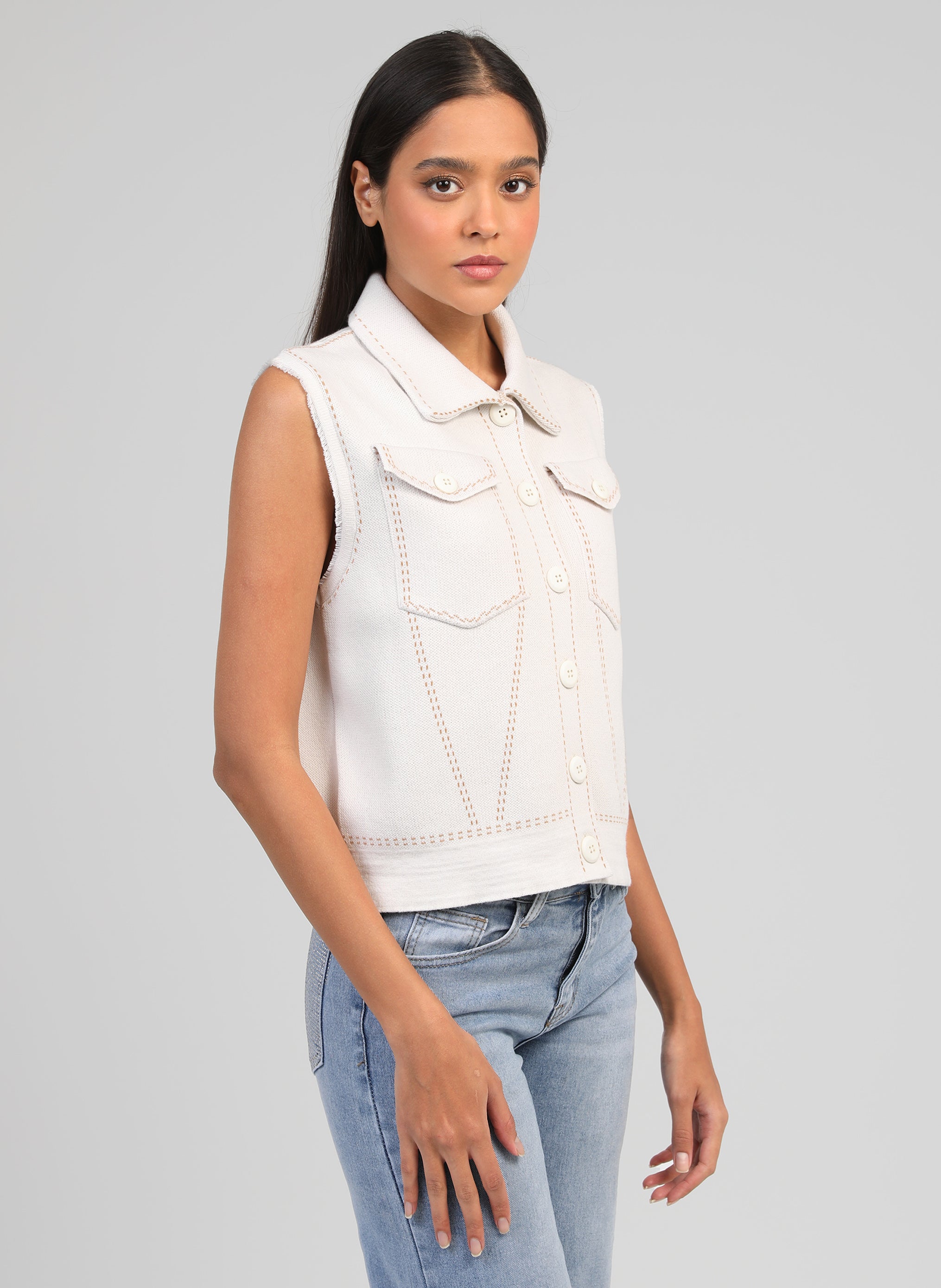 GILET LEWOODY ecru