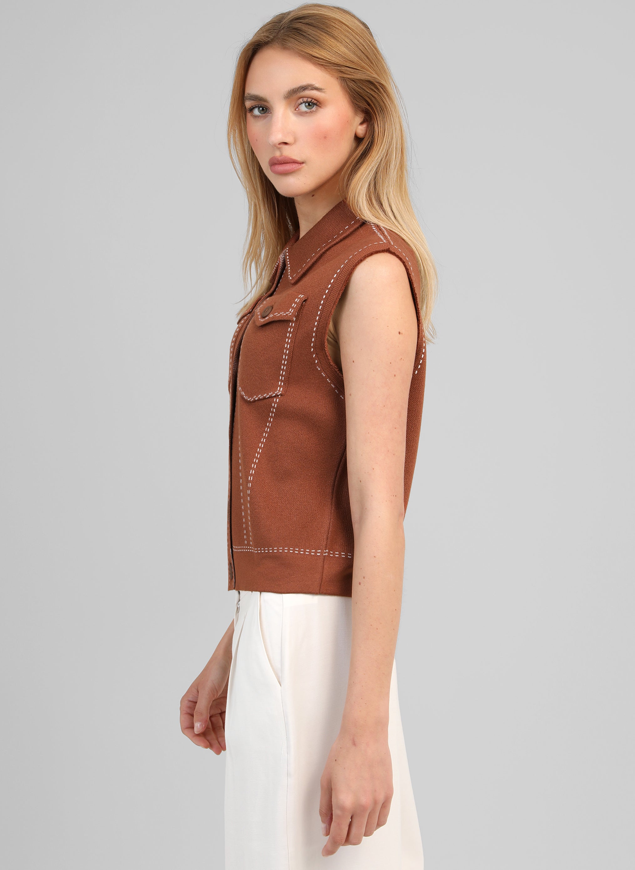 GILET LEWOODY marron