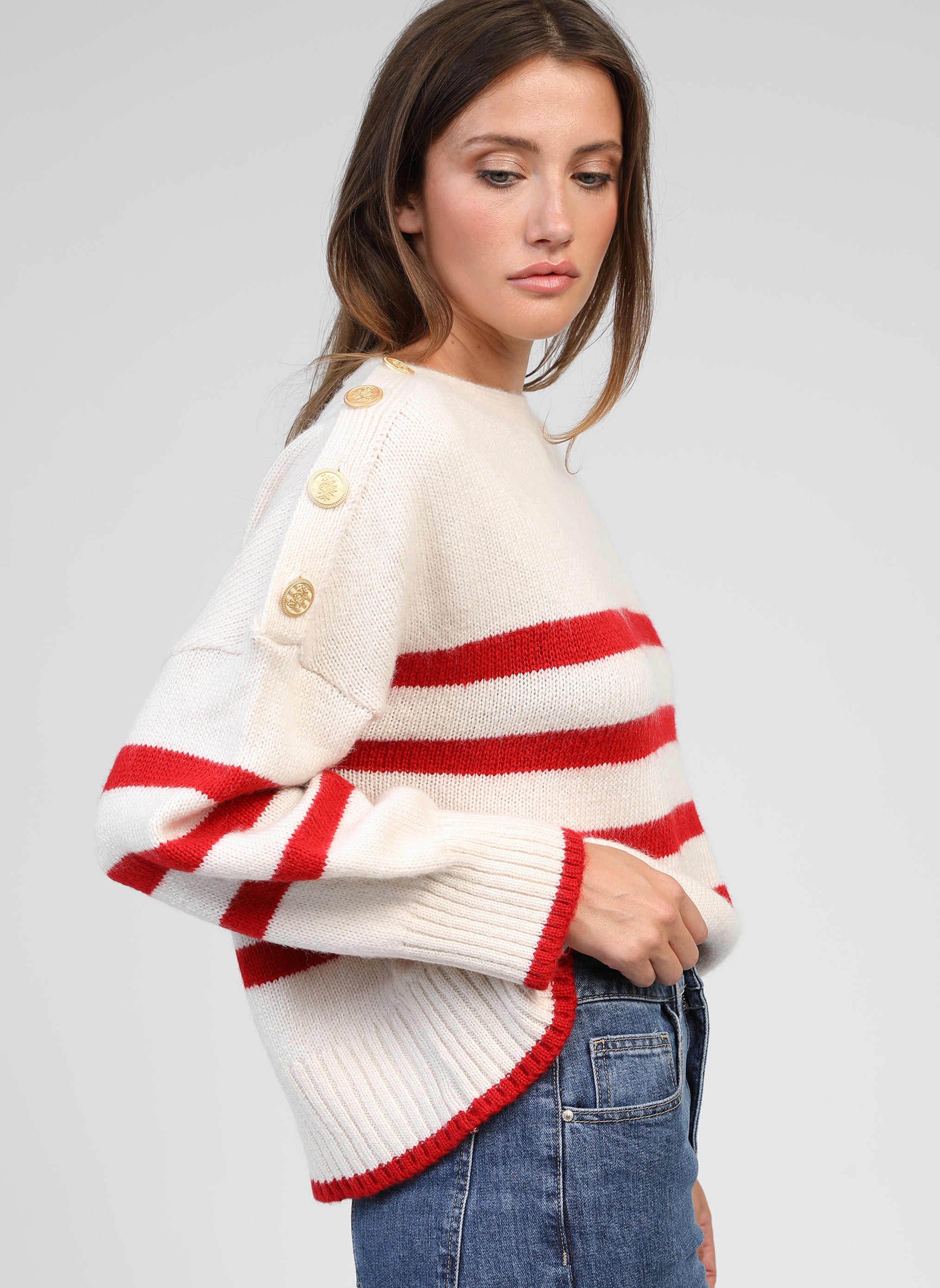 PULL LOTEFI rouge
