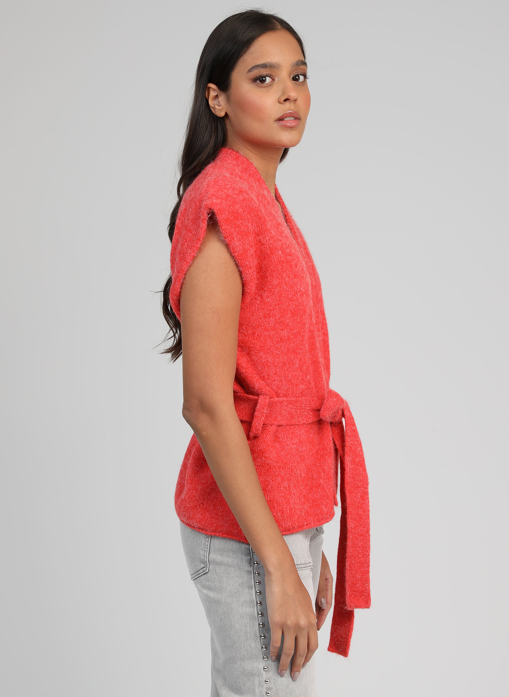 GILET LOUNINI coquelicot