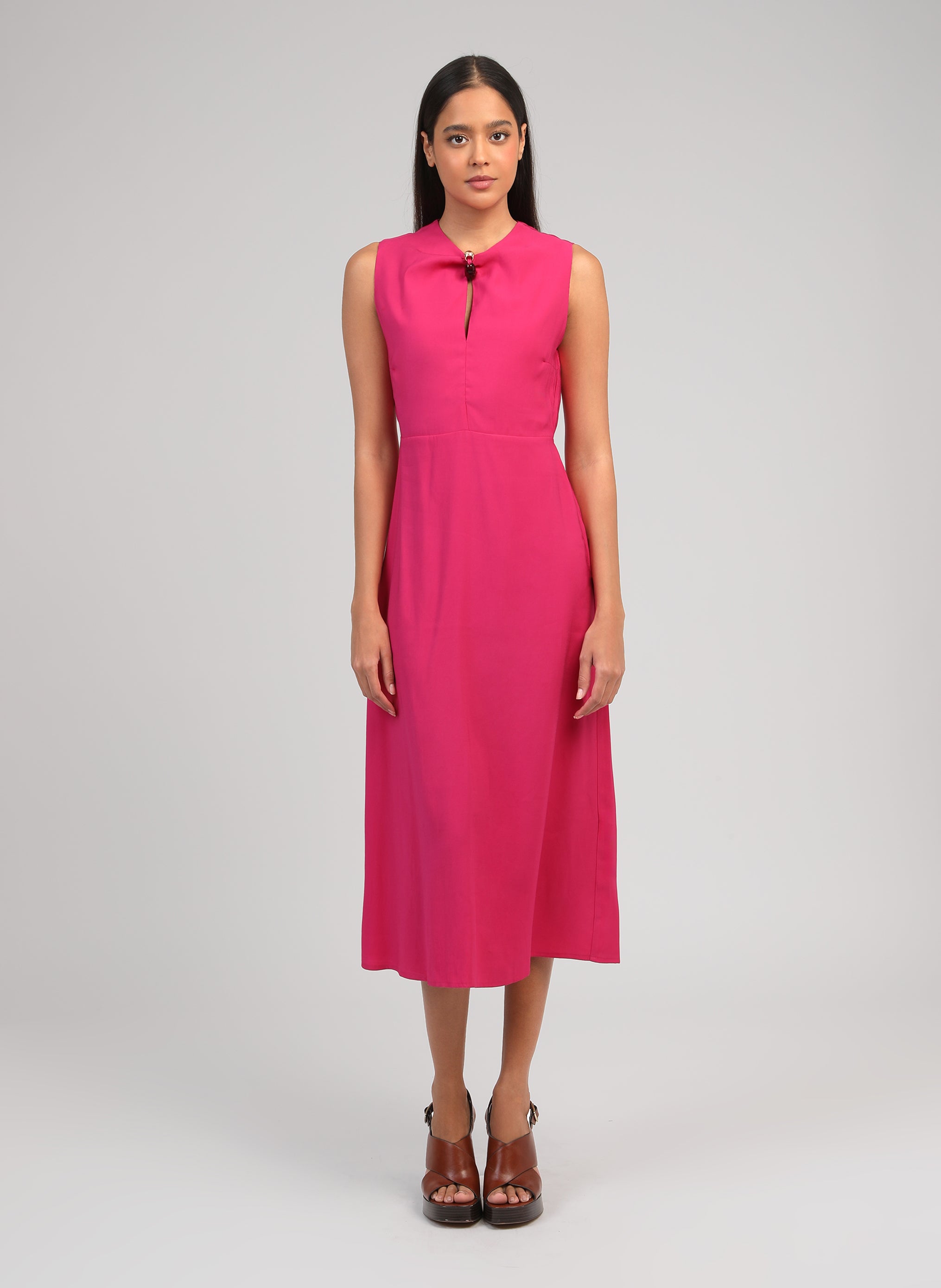 ROBE MIDI MAEZRA fuchsia