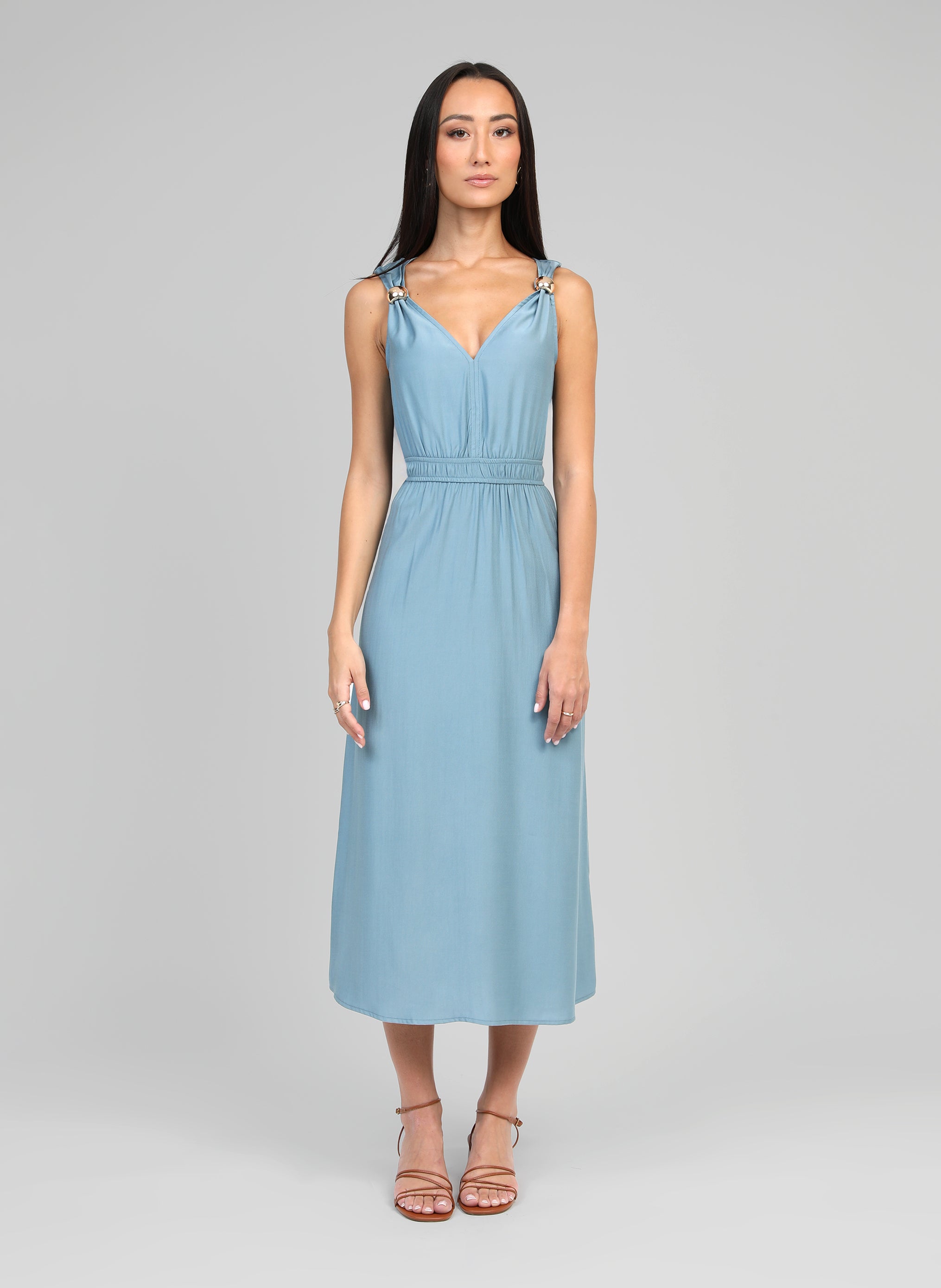 MIDI MALOUISE sky dress