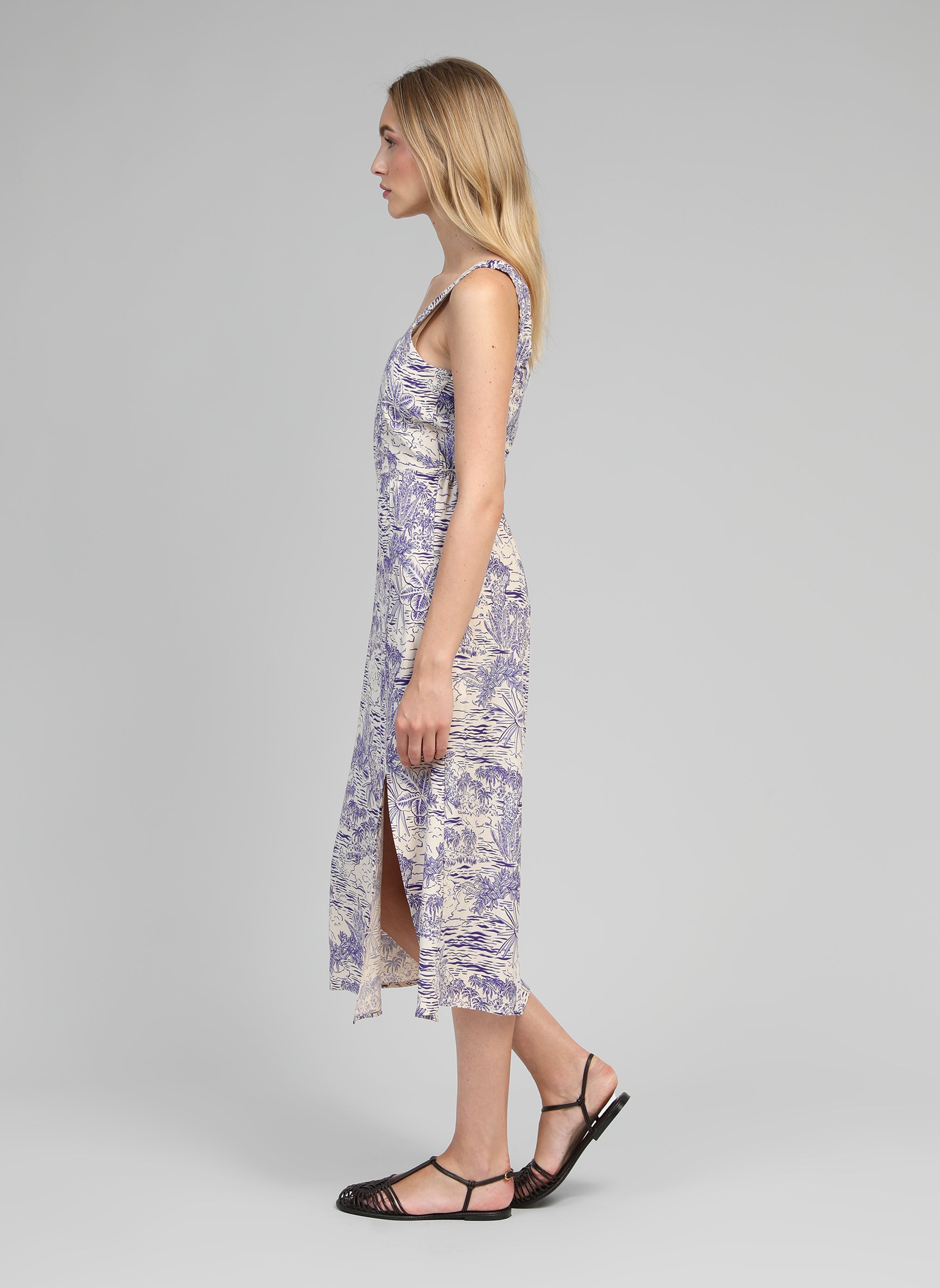 MIDI DRESS MANILY sajo blue